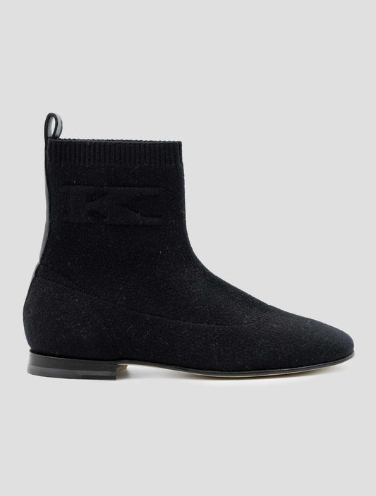 Kiton Black Cashmere Boots