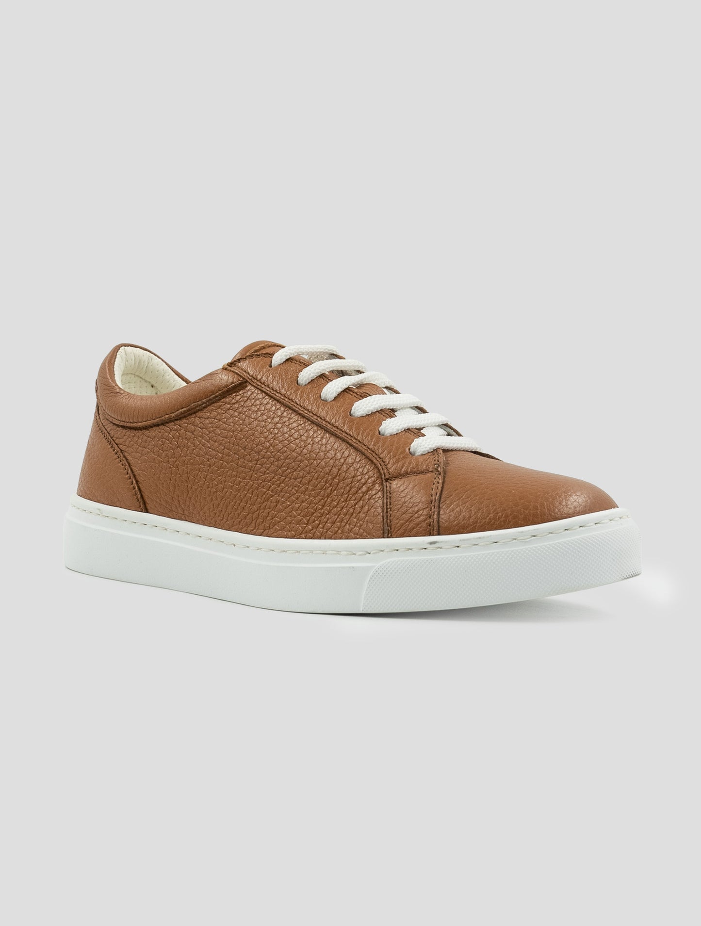 Kiton Brown Leather Sneakers