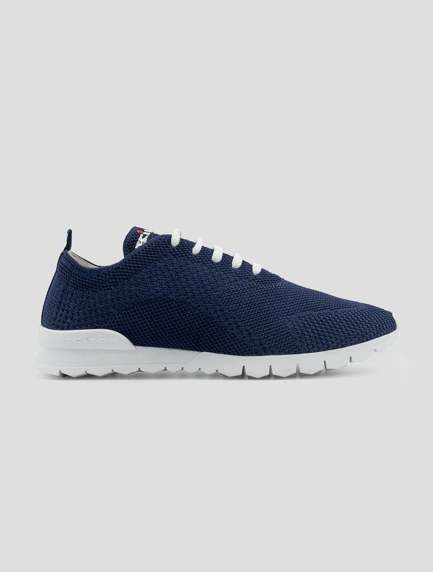Kiton Blue Cotton Ea Sneakers