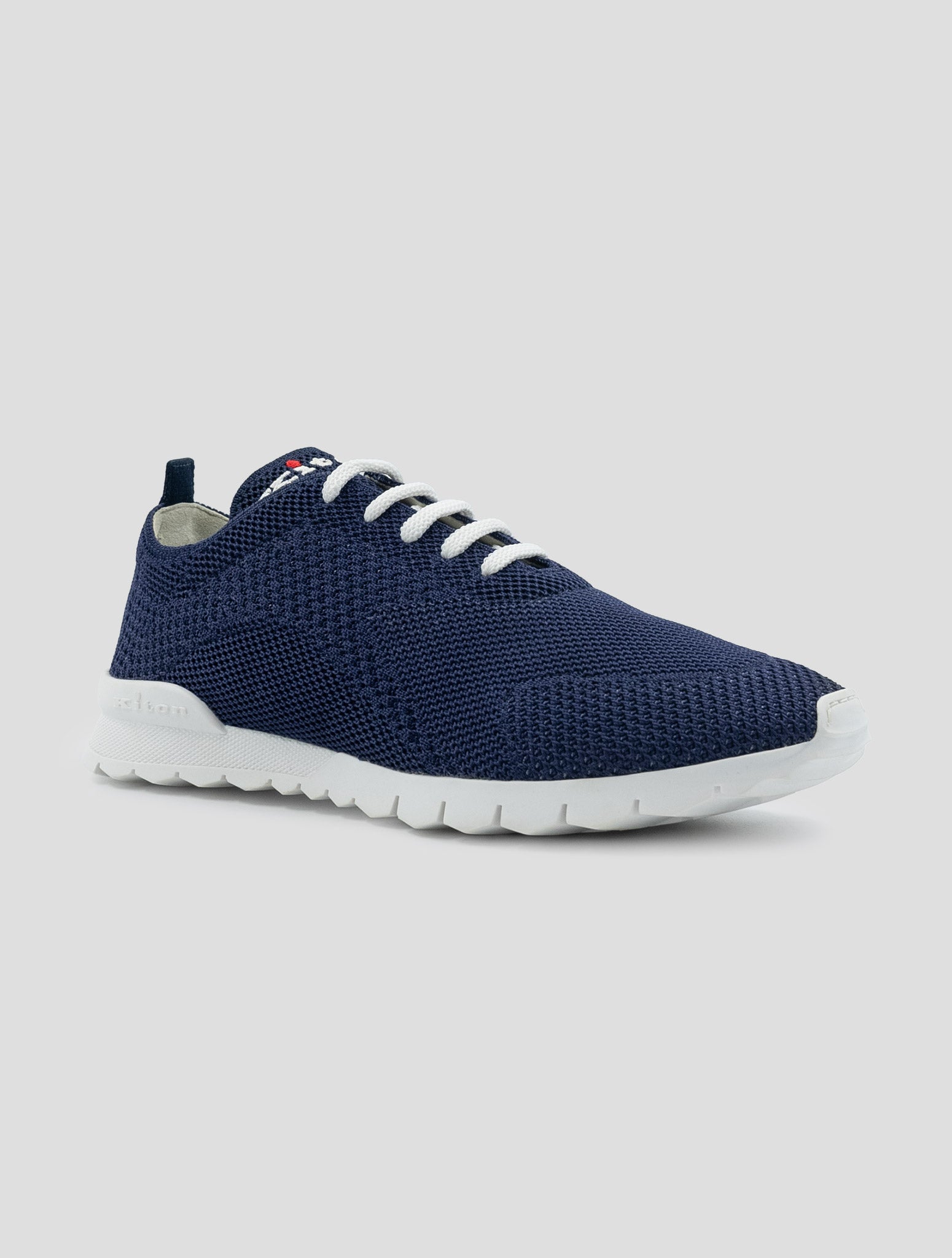 Kiton Blue Cotton Ea Sneakers