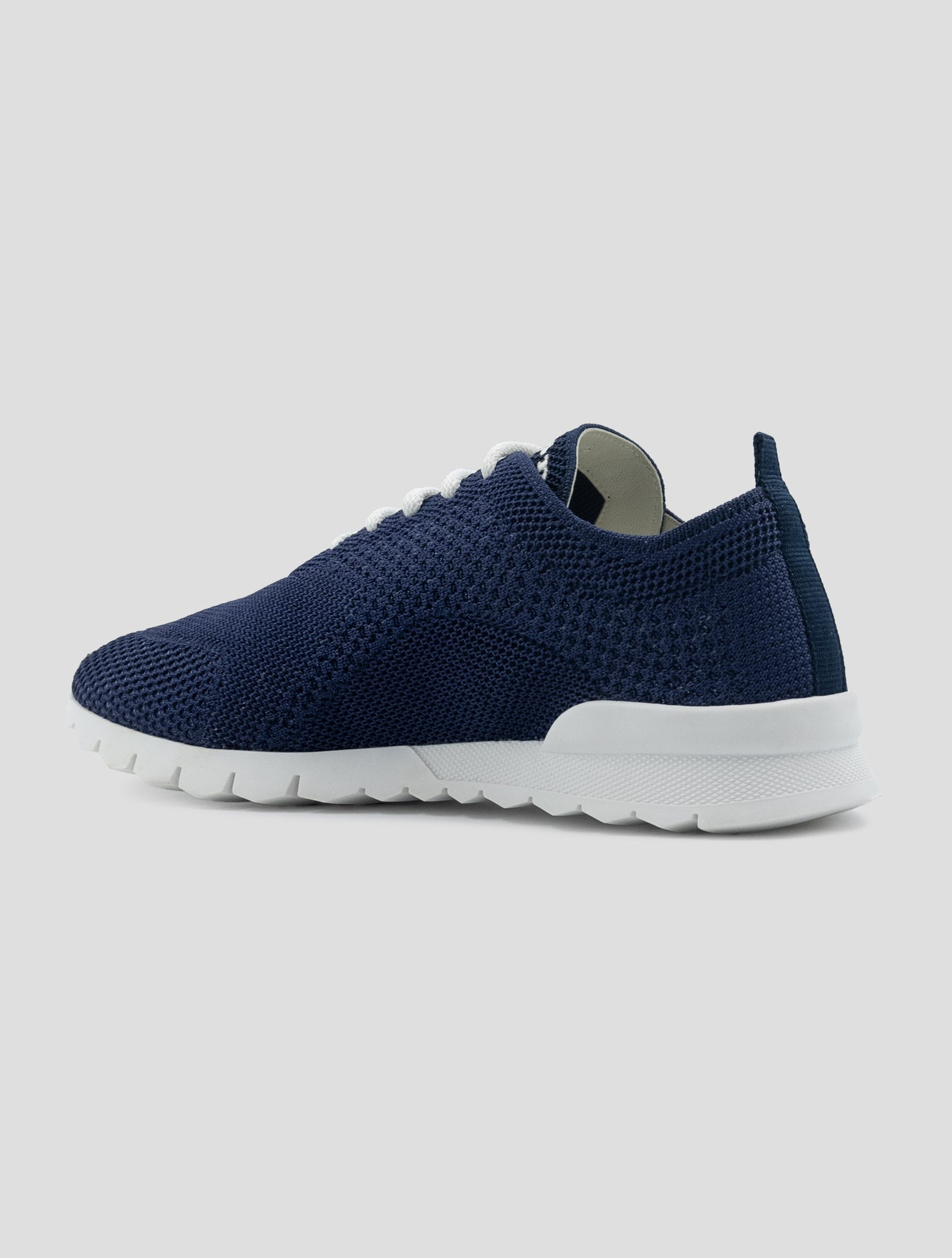 Kiton Blue Cotton Ea Sneakers