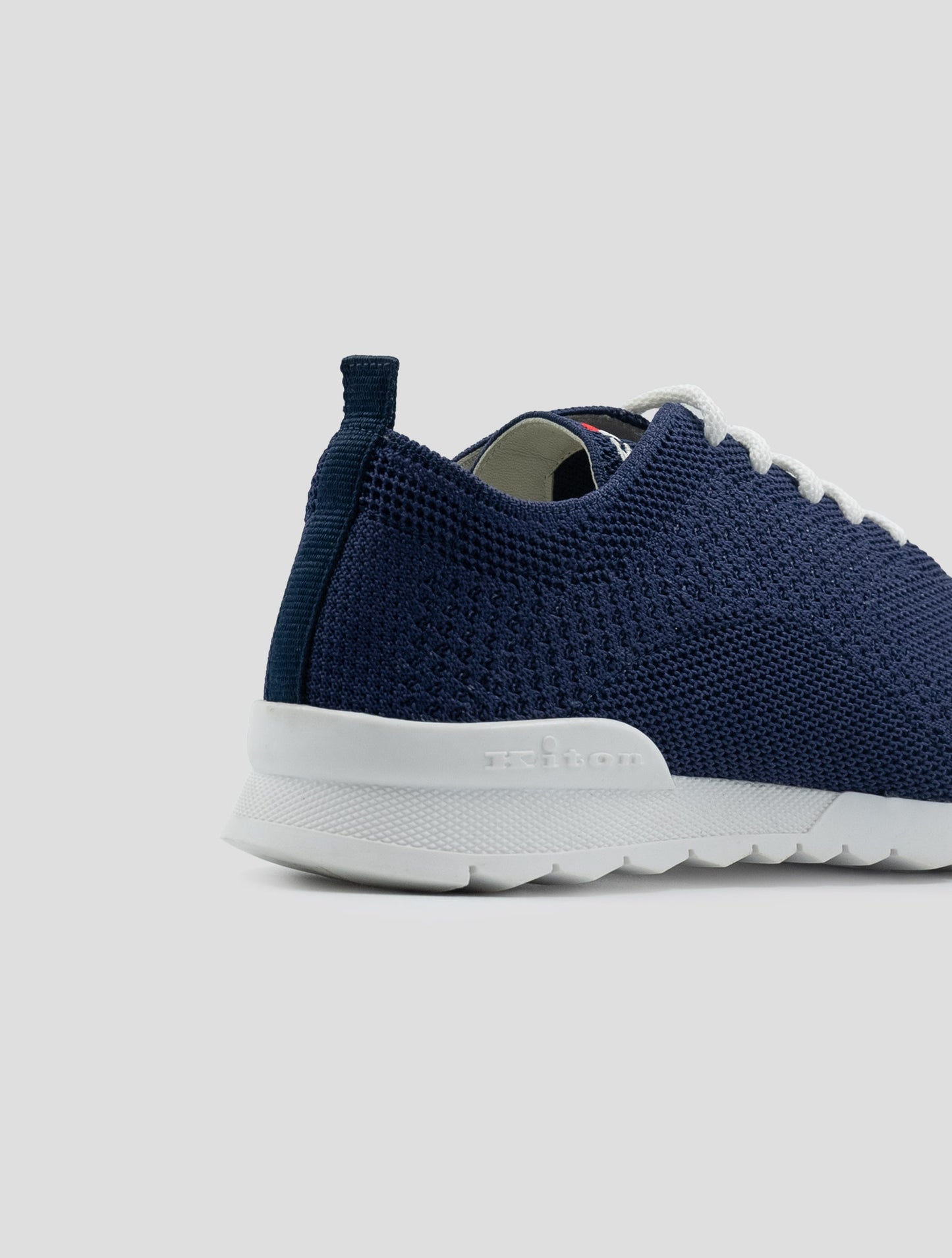 Kiton Blue Cotton Ea Sneakers