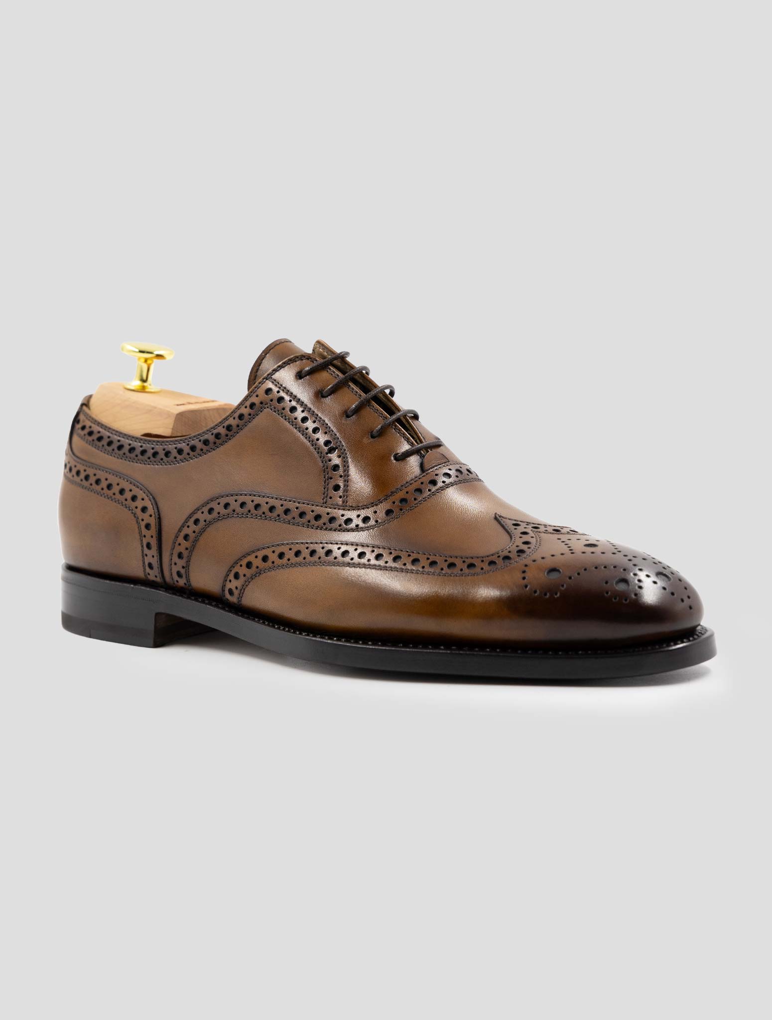 Kiton Brown Leather Dress Shoes