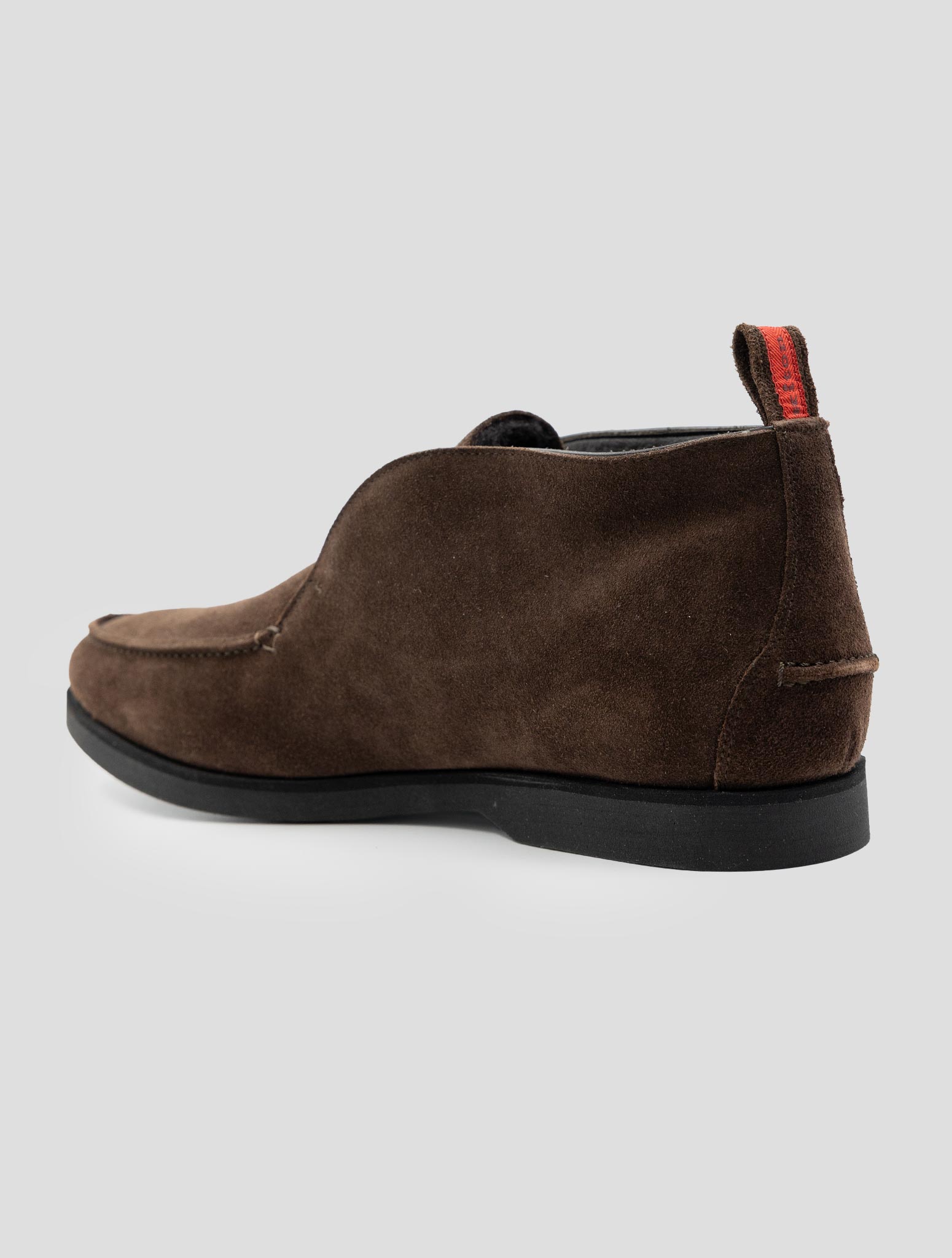 Kiton Brown Leather Suede Loafers