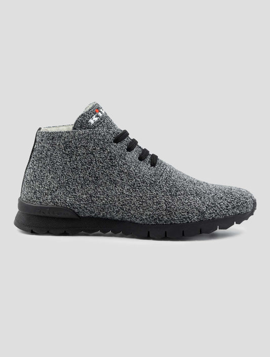 Kiton Gray Black Cashmere Pl Sneakers