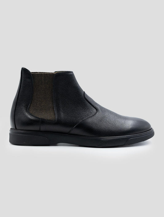 Kiton Black Leather Boots