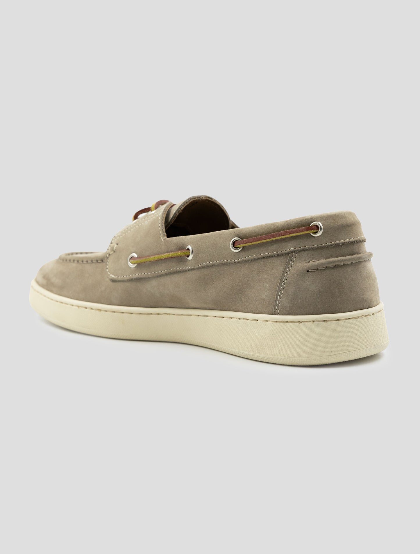 Kiton Taupe Leather Suede With Fur Loafers