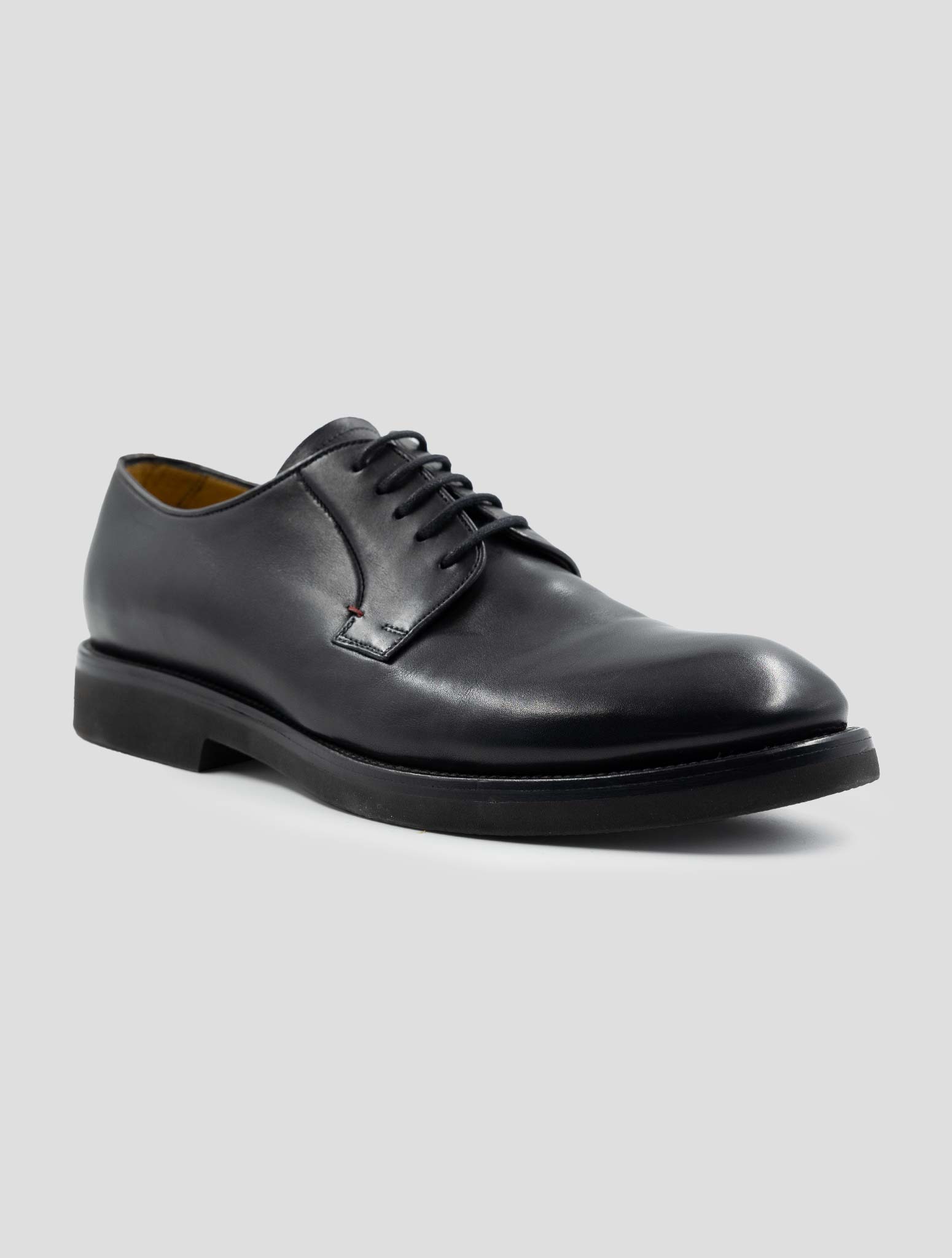 Kiton Black Leather Dress Shoes
