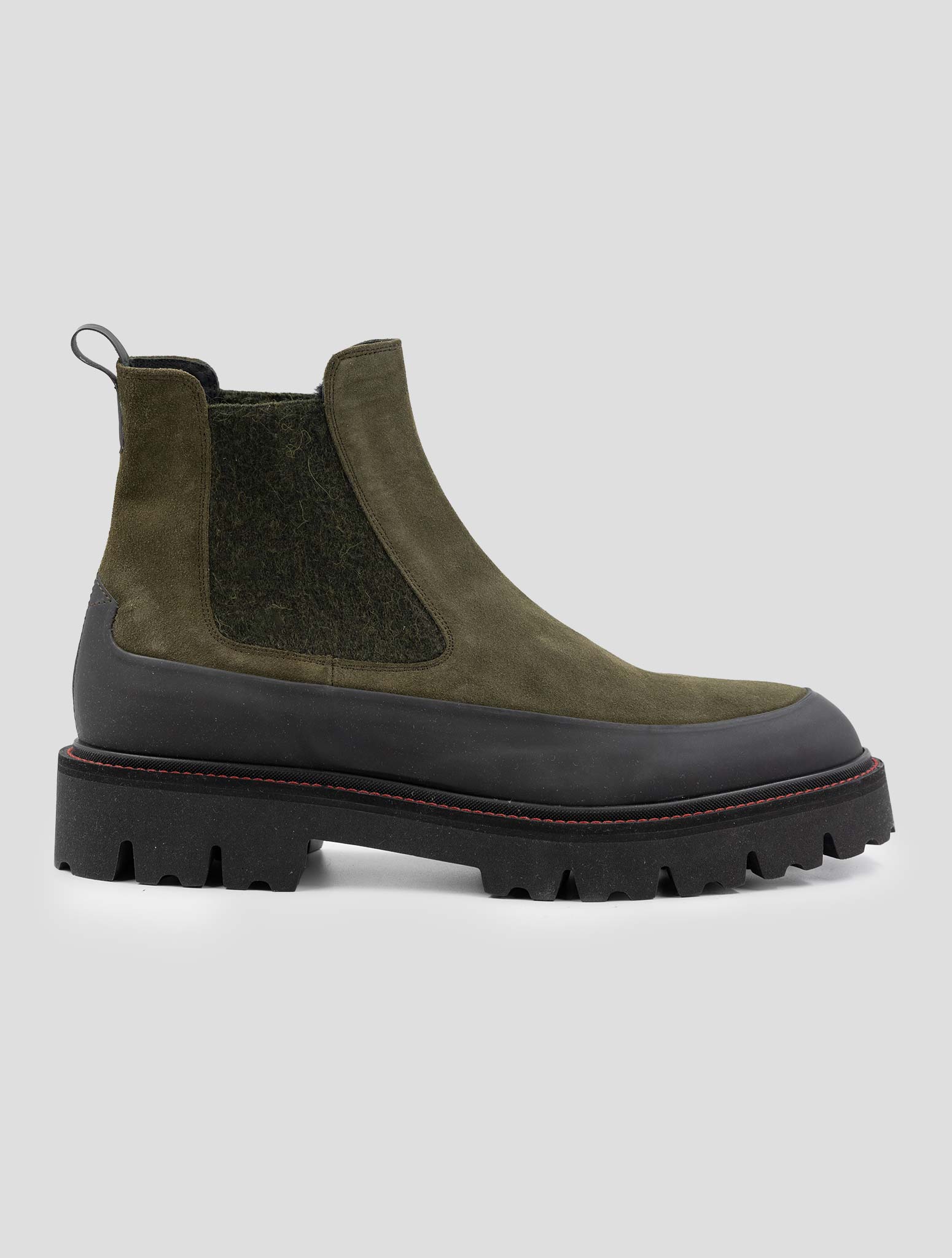 Kiton Green Leather Suede Boots