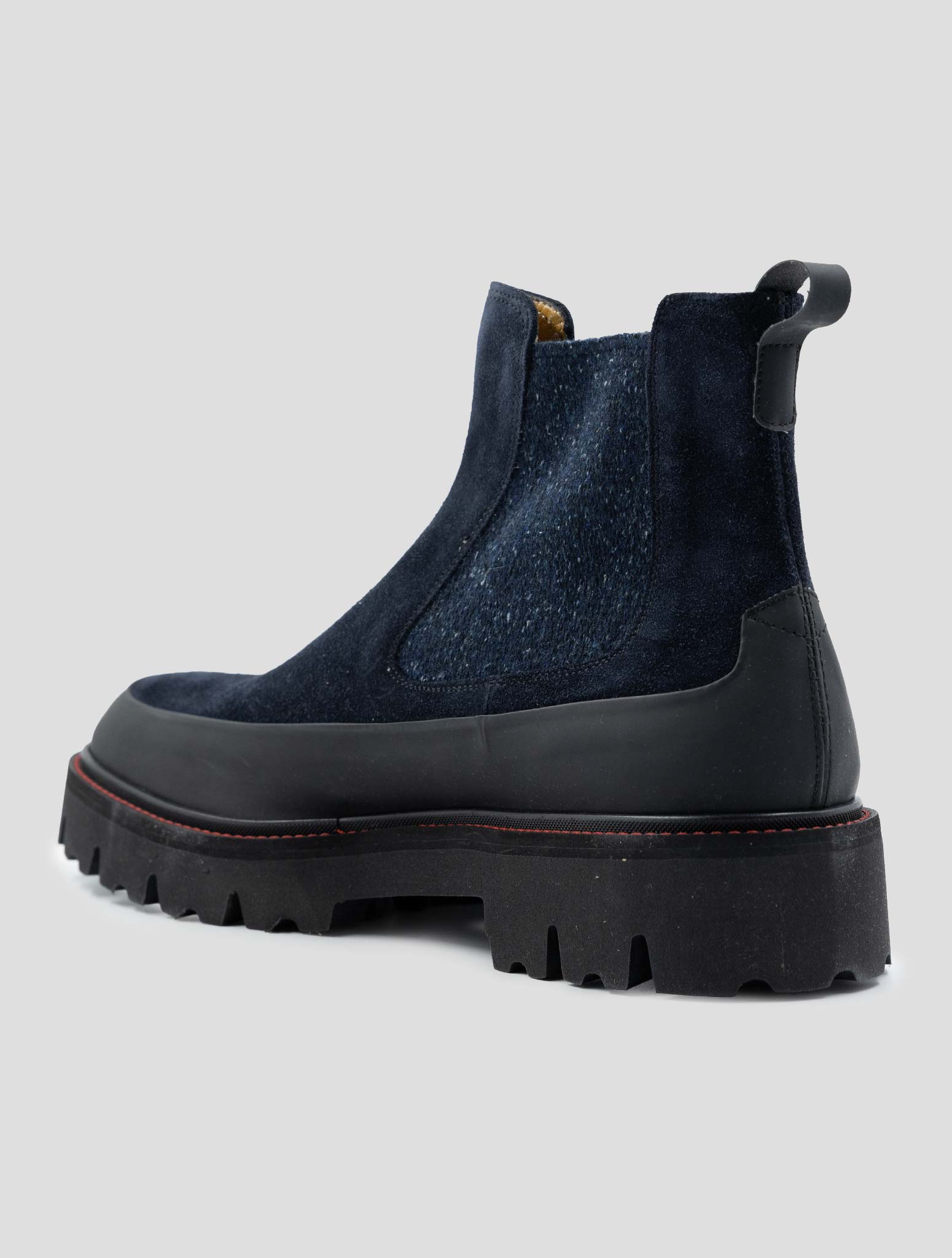 Kiton Blue Leather Suede Boots