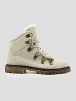 Kiton White Leather Suede Boots