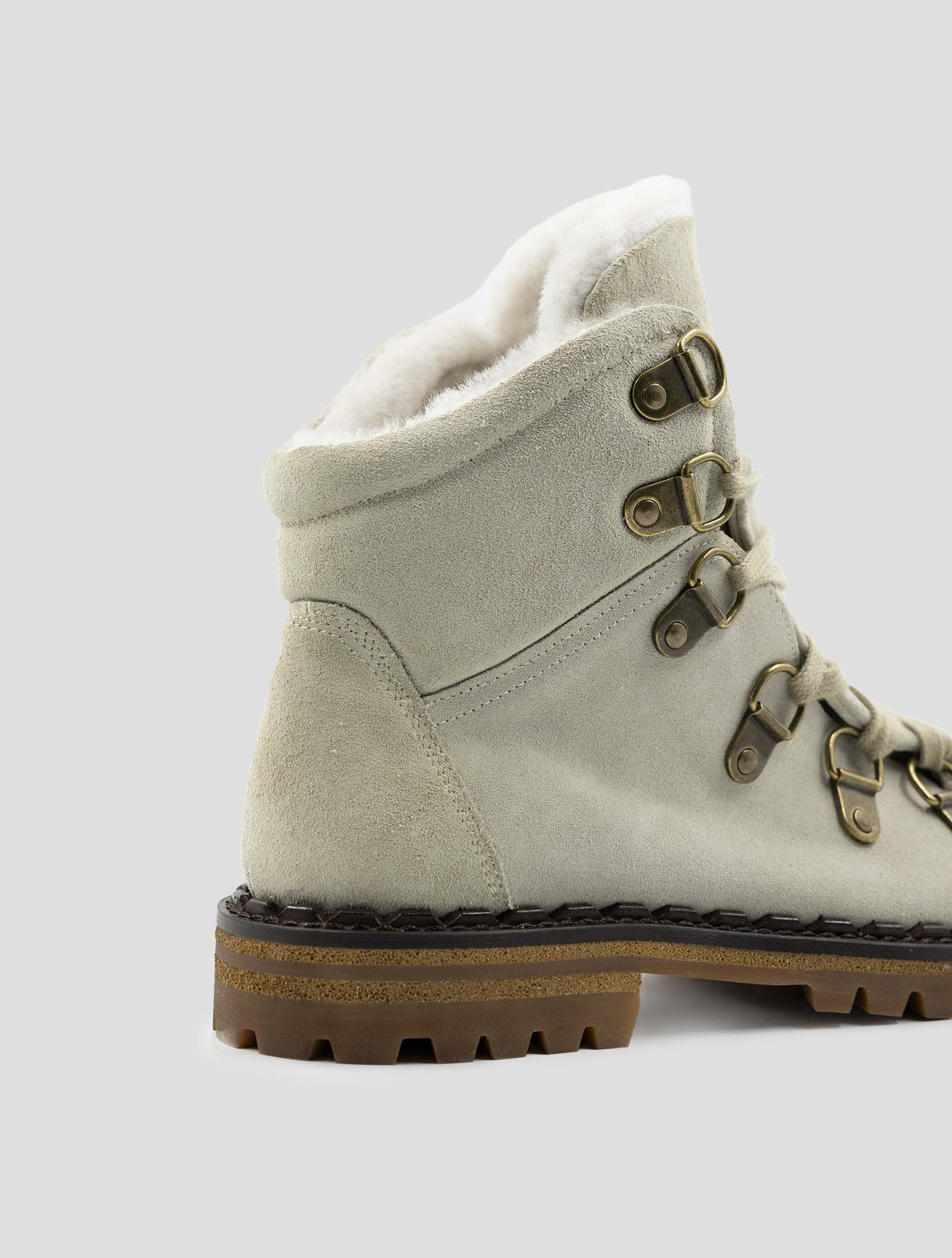 Kiton White Leather Suede Boots
