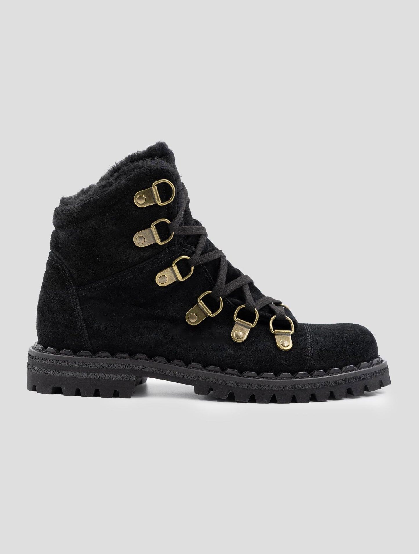 Kiton Black Leather Suede With Fur Boots