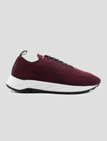 Kiton Burgundy Pl Pu Wool Sneakers