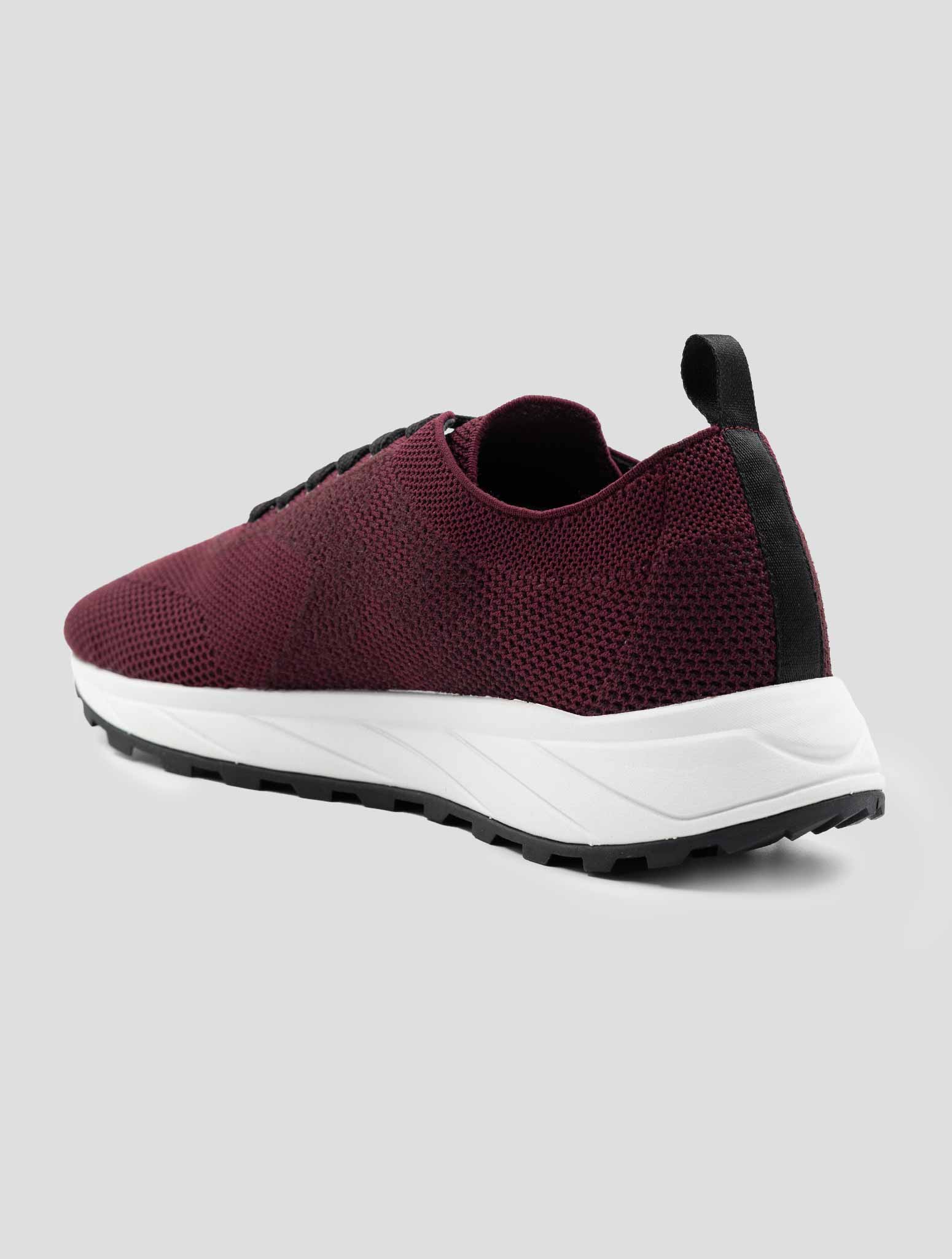 Kiton Burgundy Pl Pu Wool Sneakers