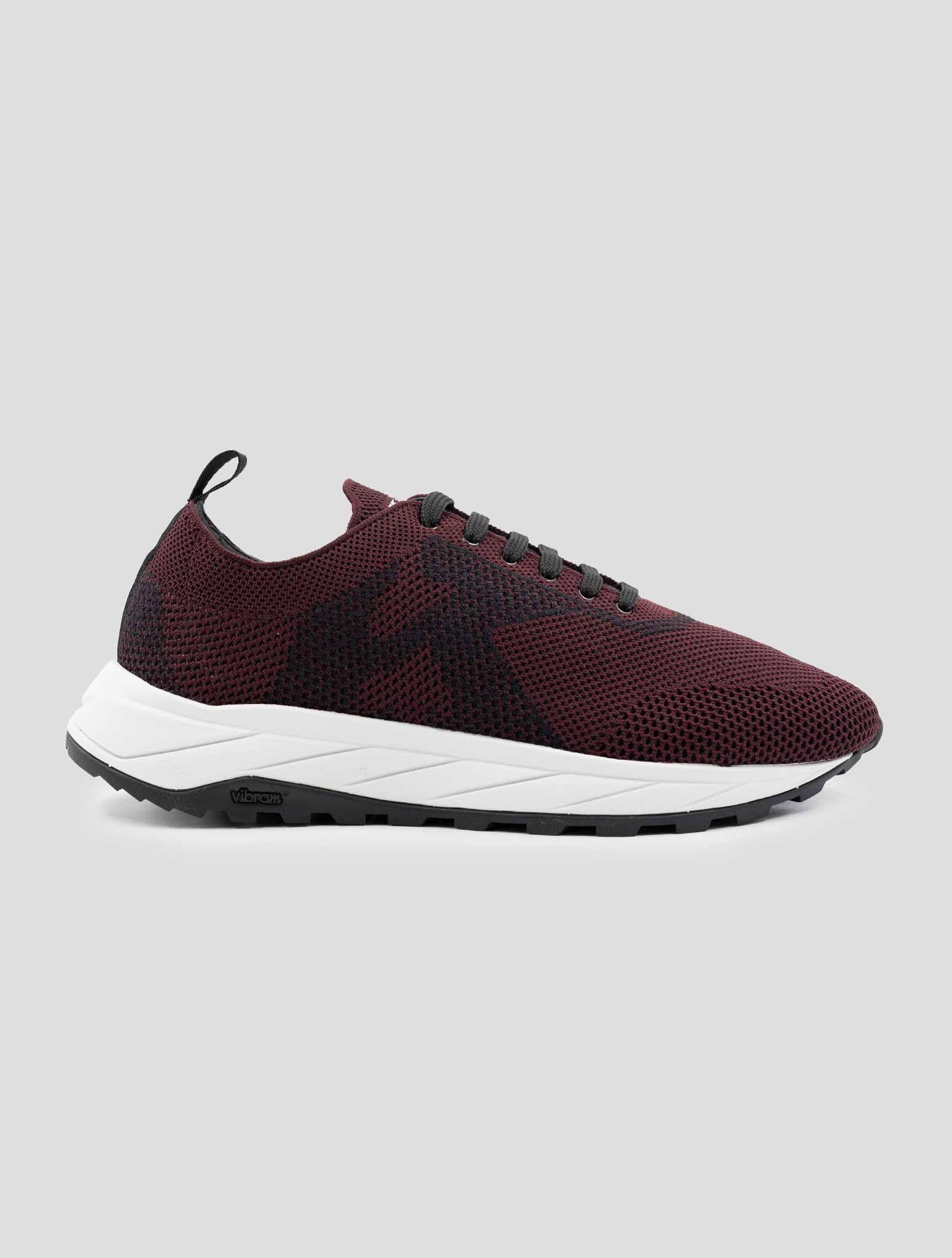 Kiton Bordeaux Pl Tpu Wool Sneakers