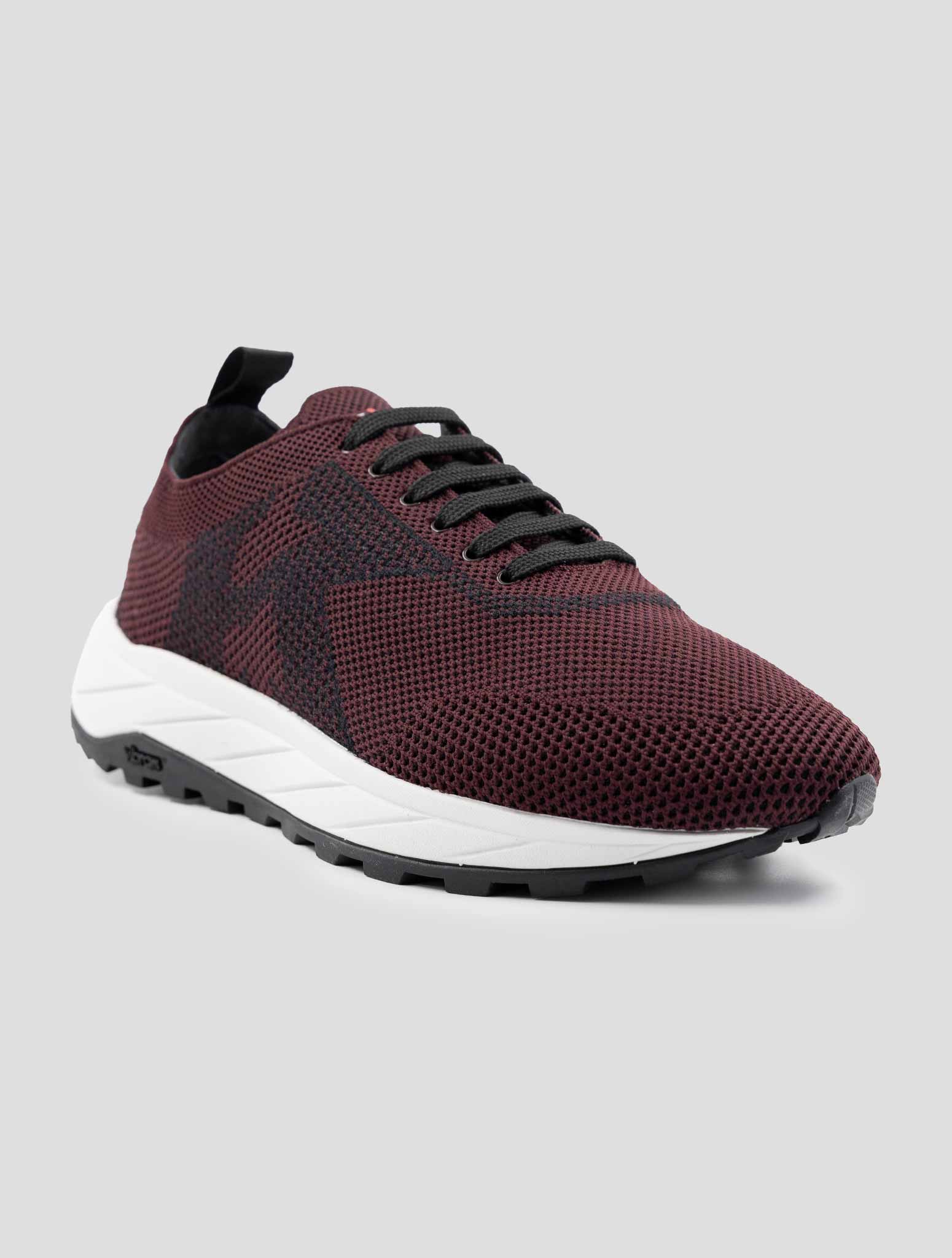 Kiton Bordeaux Pl Tpu Wool Sneakers