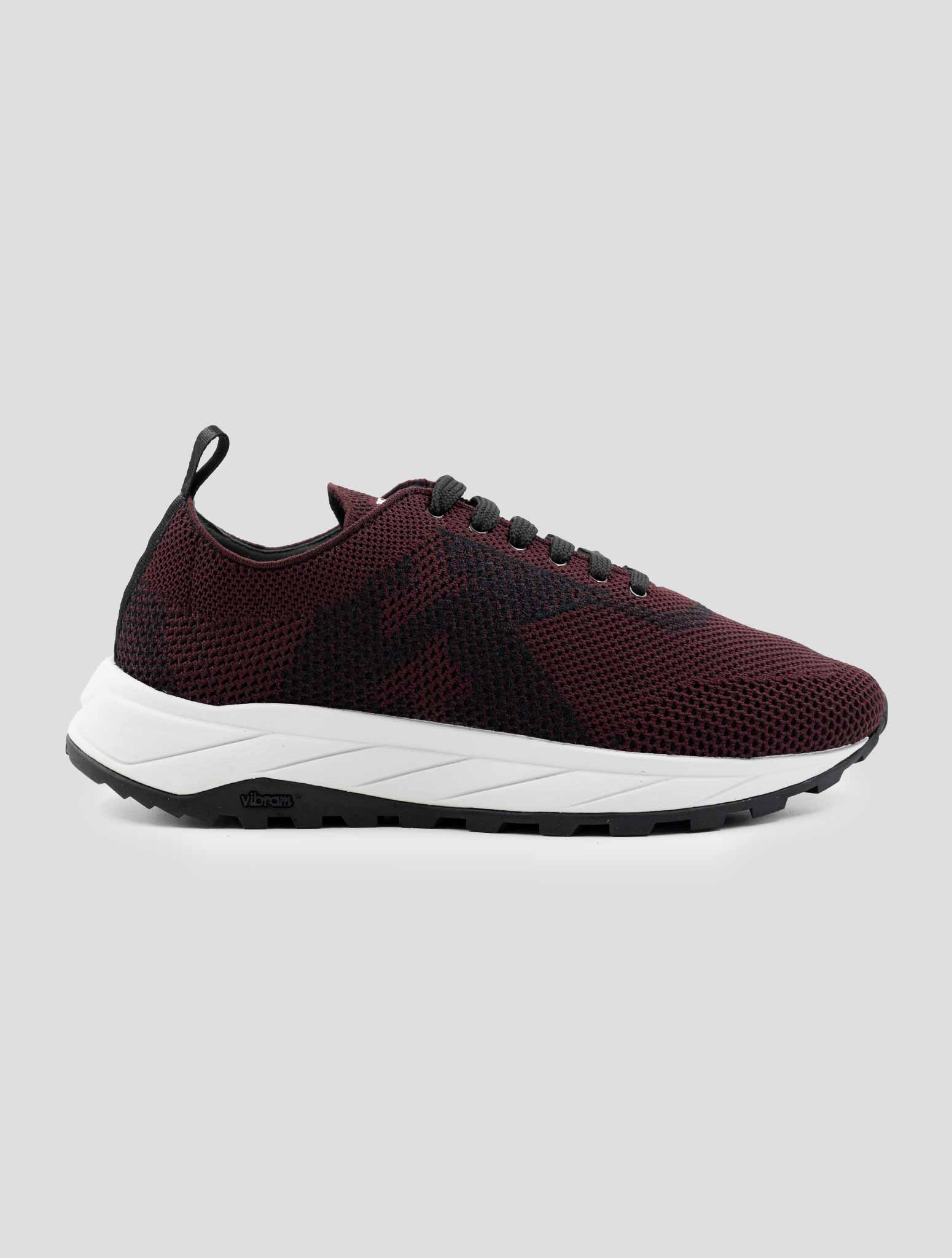 Kiton Bordeaux Pl Tpu Wool Sneakers
