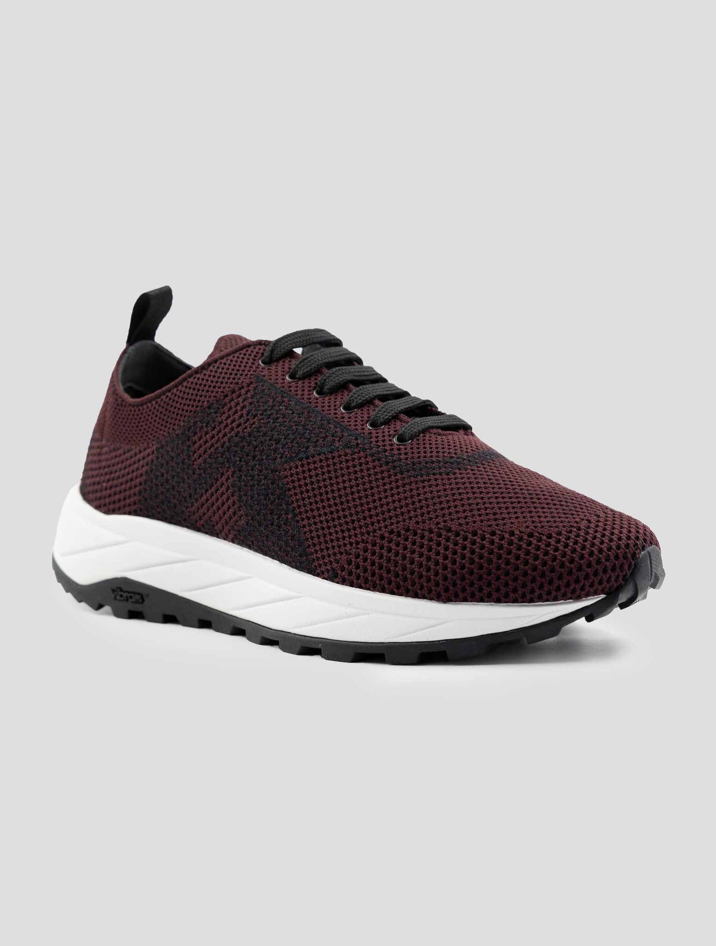 Kiton Bordeaux Pl Tpu Wool Sneakers