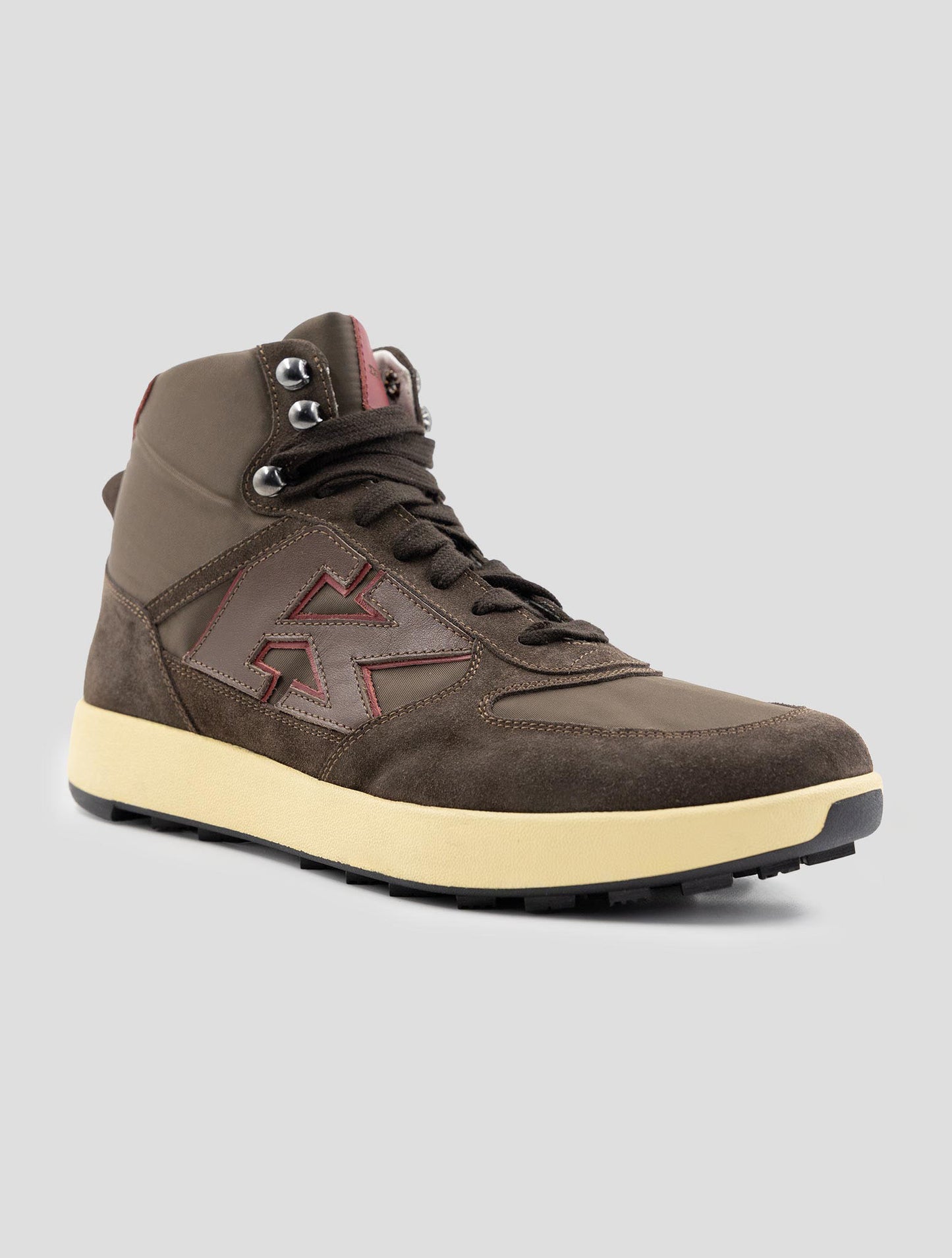 Kiton Brown Leather Suede Pl Boots