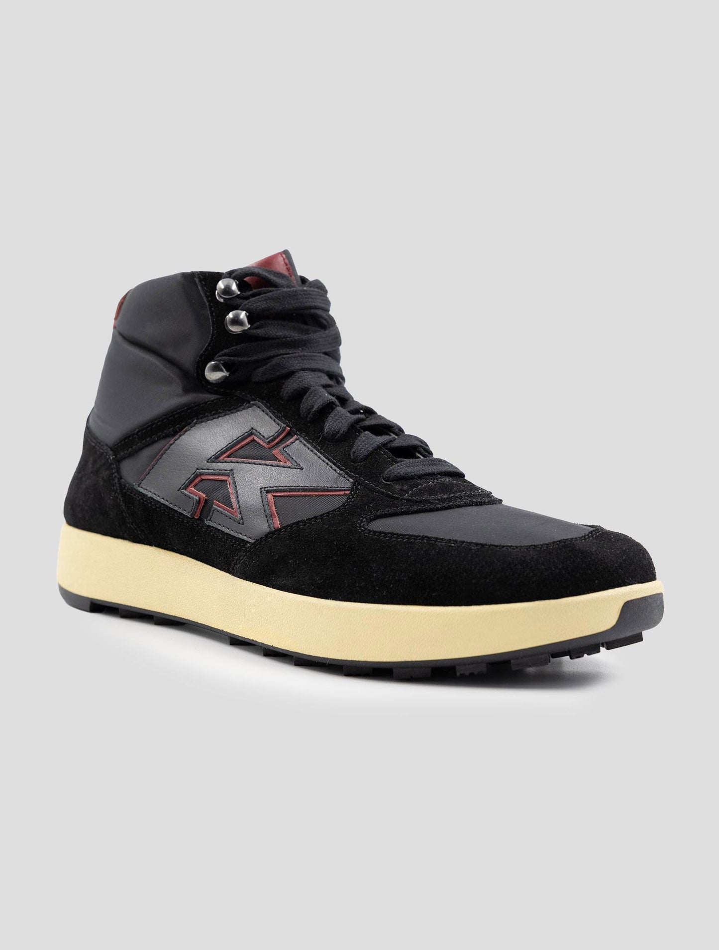 Kiton Black Leather Suede Pl Boots