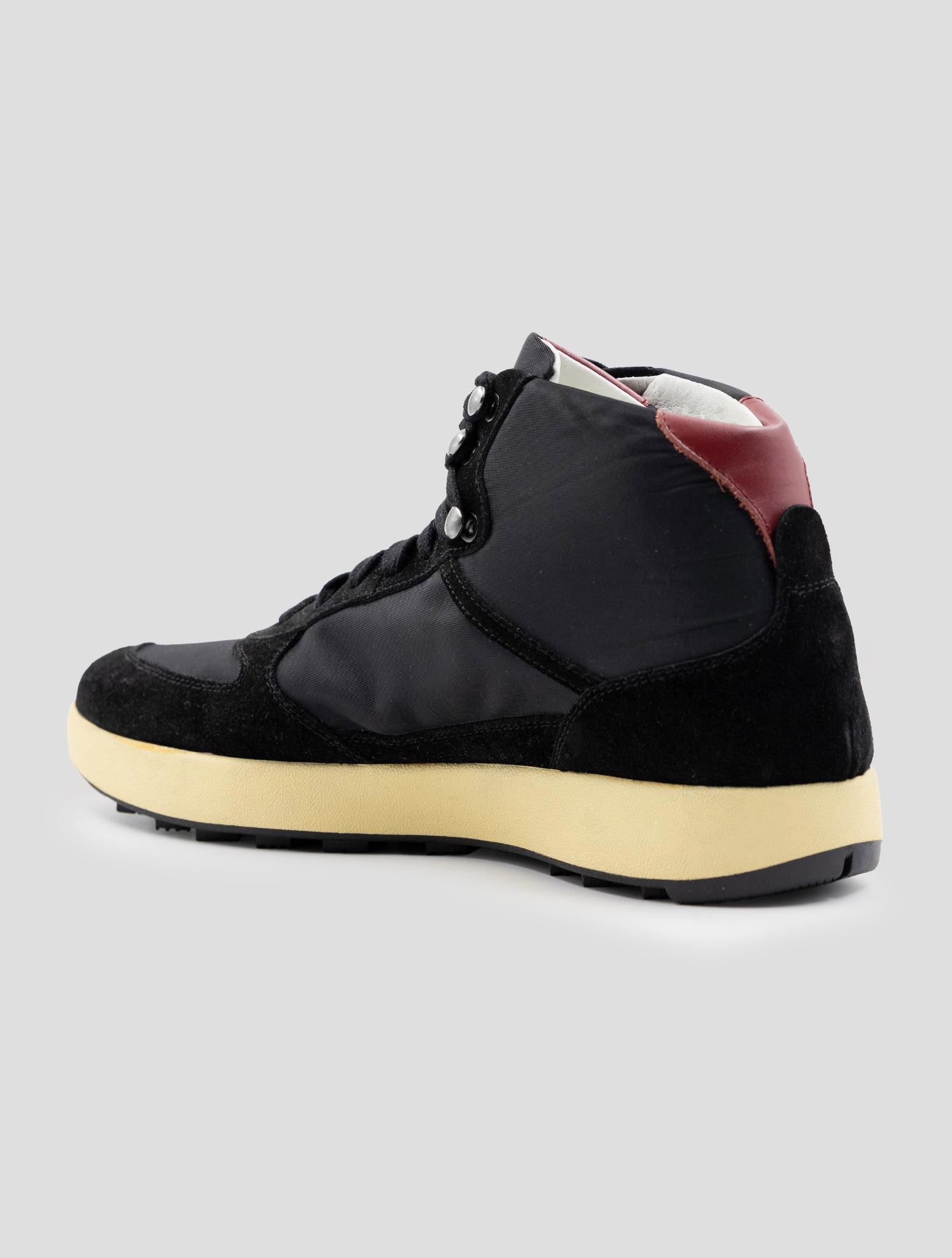 Kiton Black Leather Suede Pl Boots