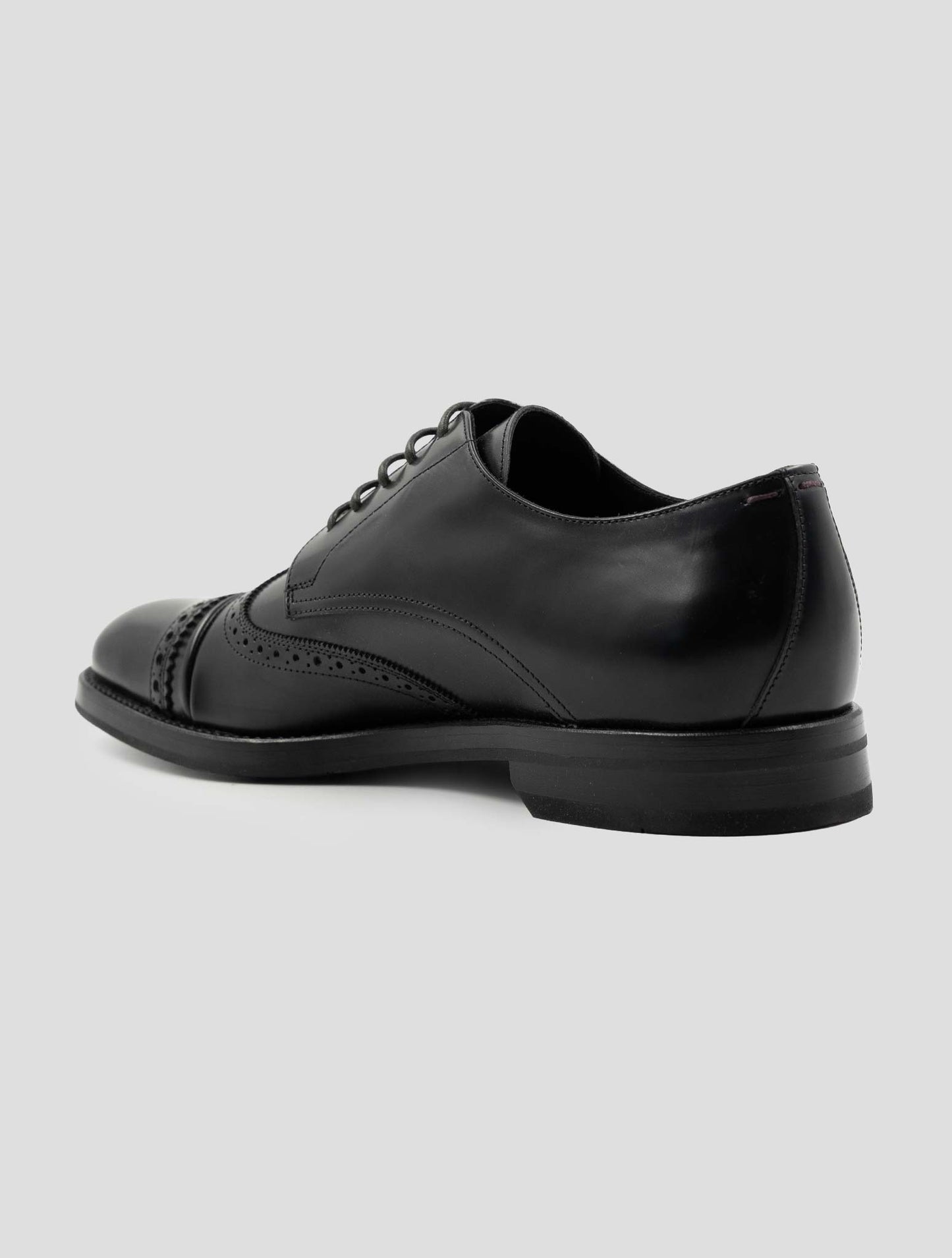 Kiton Black Leather Dress Shoes