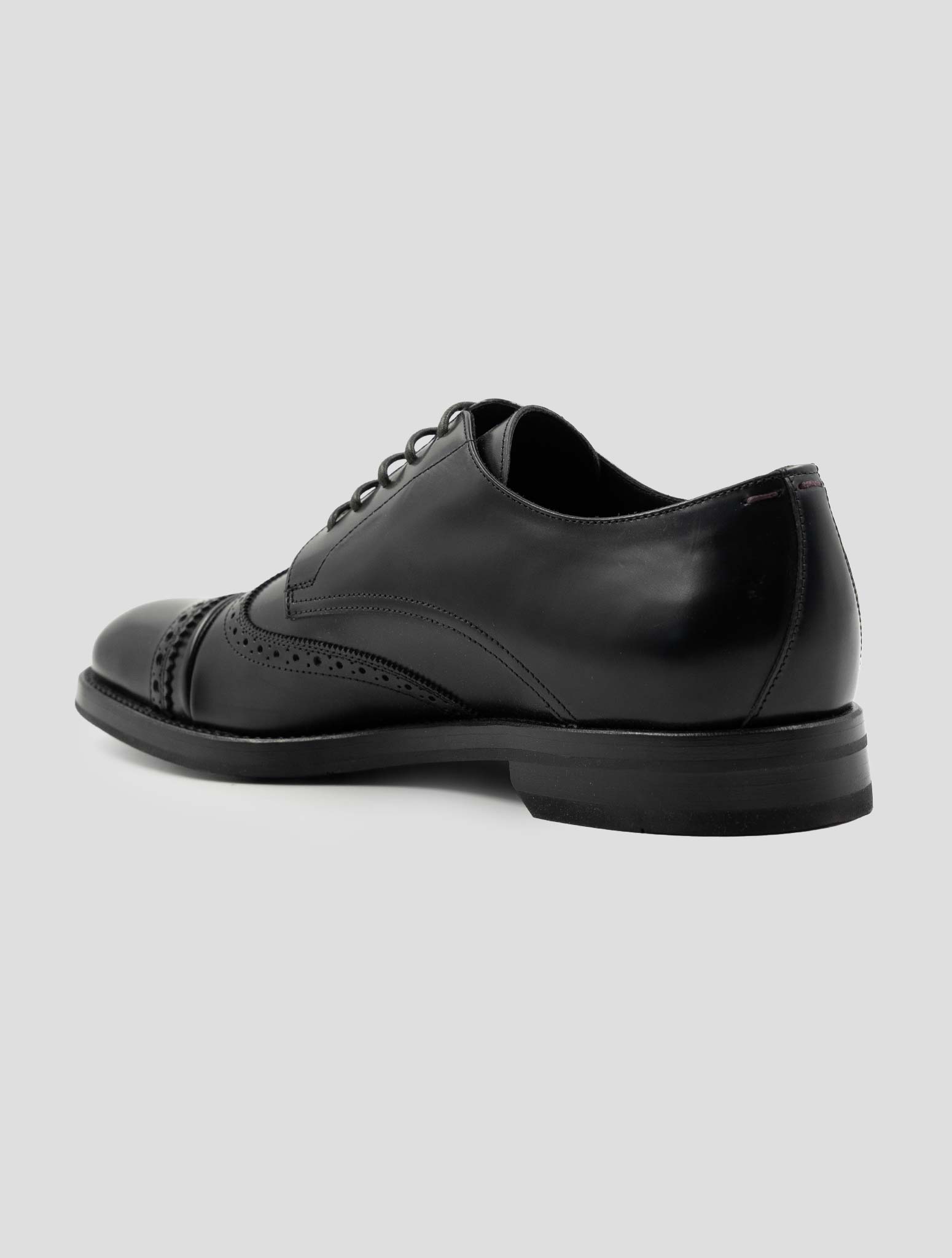 Kiton Black Leather Dress Shoes