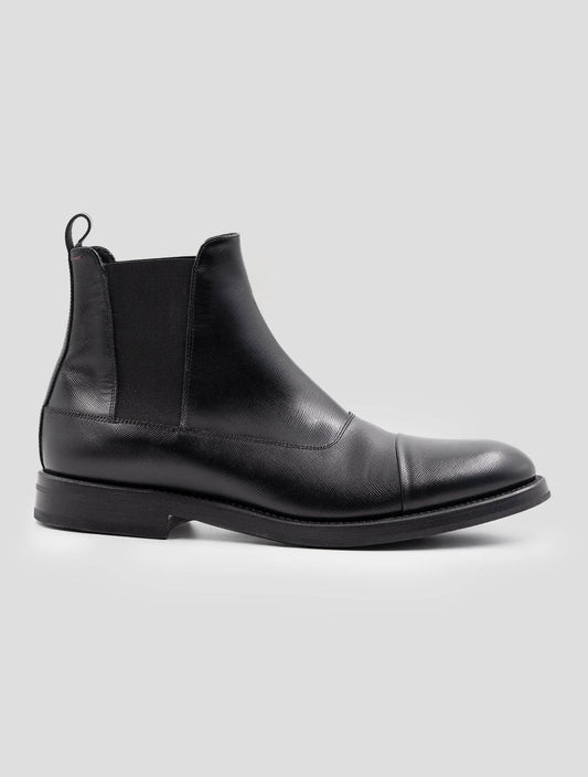 Kiton Black Leather Boots
