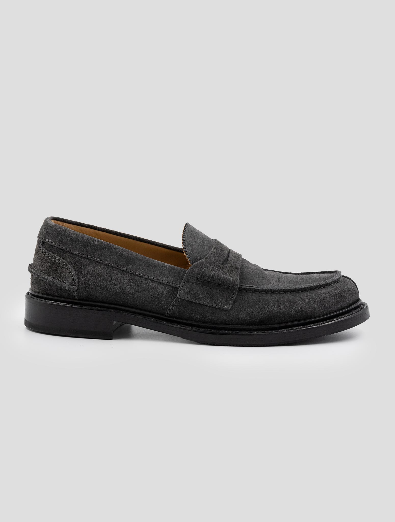 Kiton Gray Leather Suede Loafers