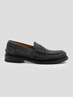 Kiton Gray Leather Suede Loafers