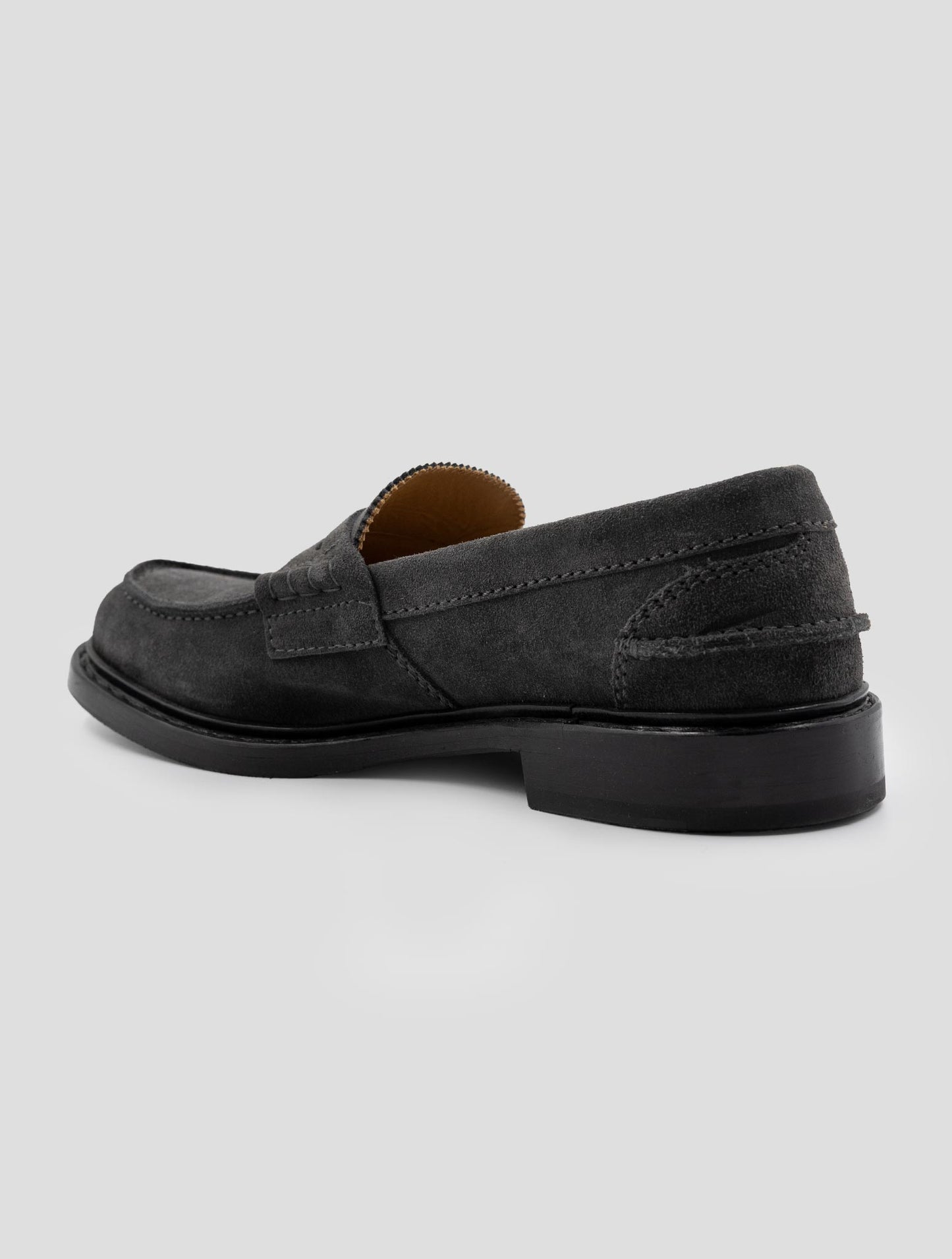 Kiton Gray Leather Suede Loafers