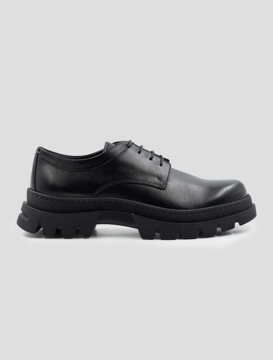 Kiton Black Leather Dress Shoes