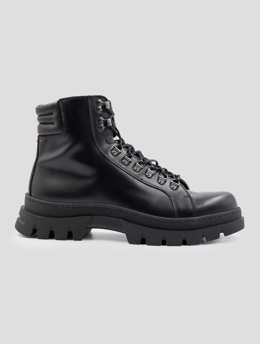Kiton Black Leather Boots