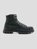 Kiton Green Leather Suede Boots