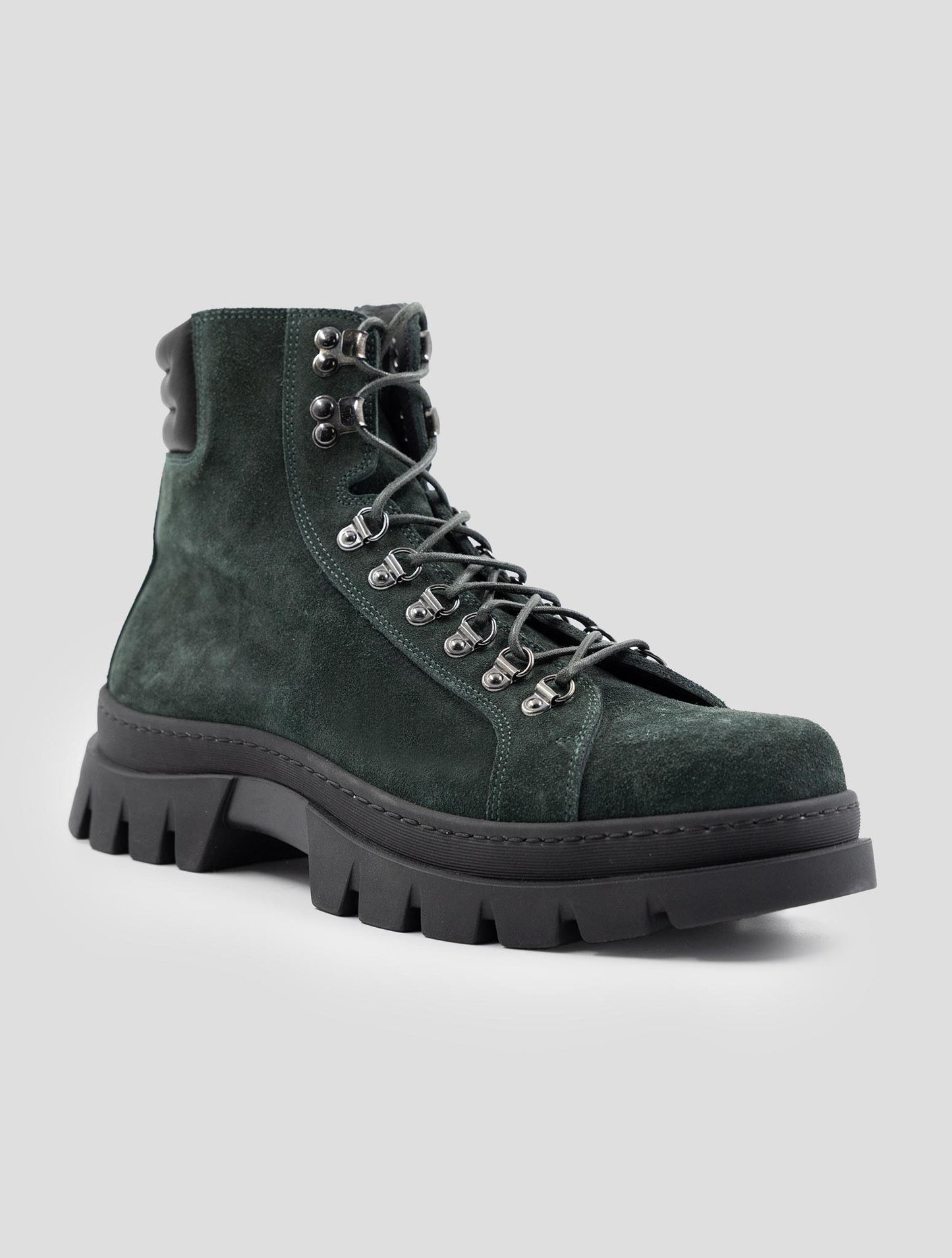 Kiton Green Leather Suede Boots