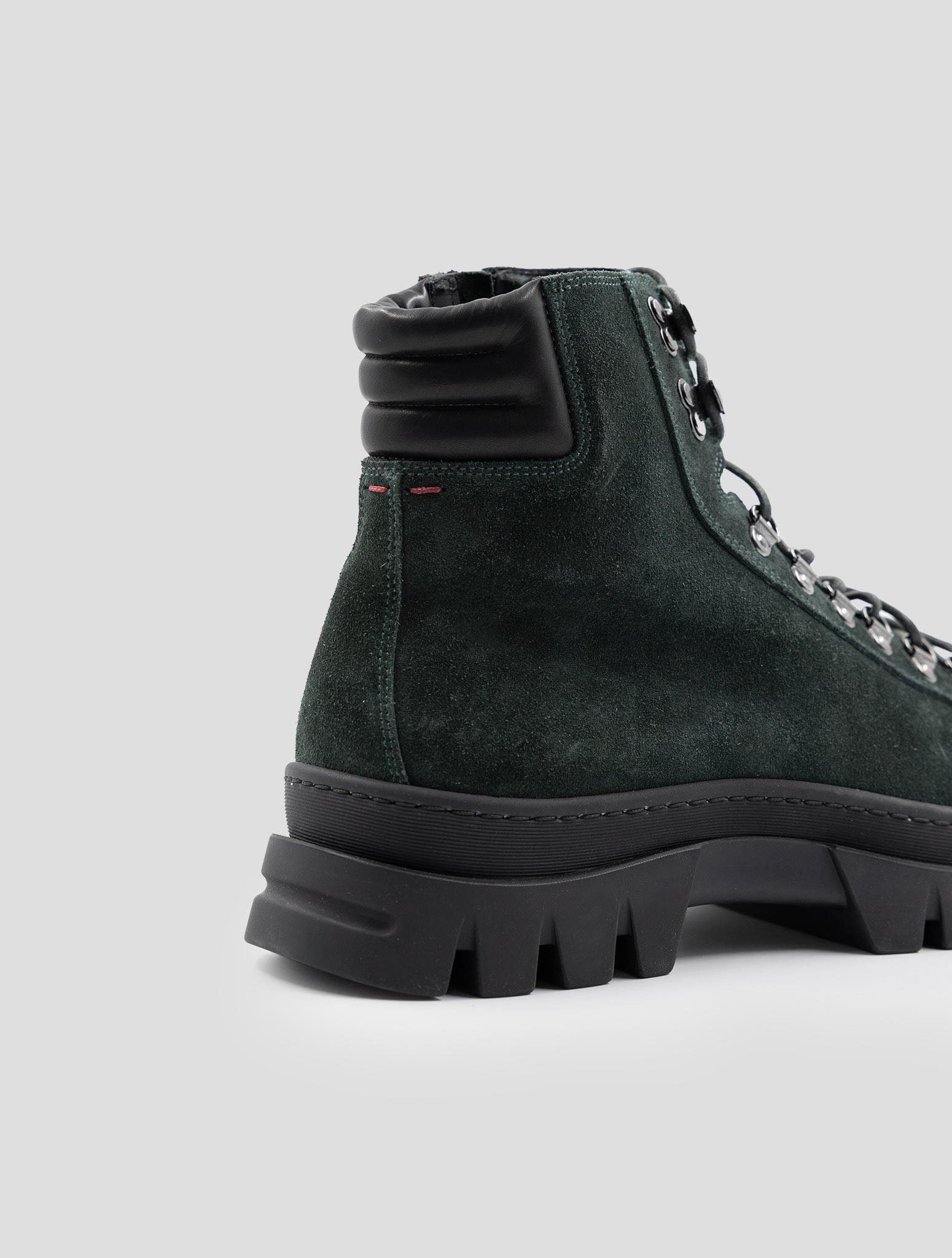Kiton Green Leather Suede Boots