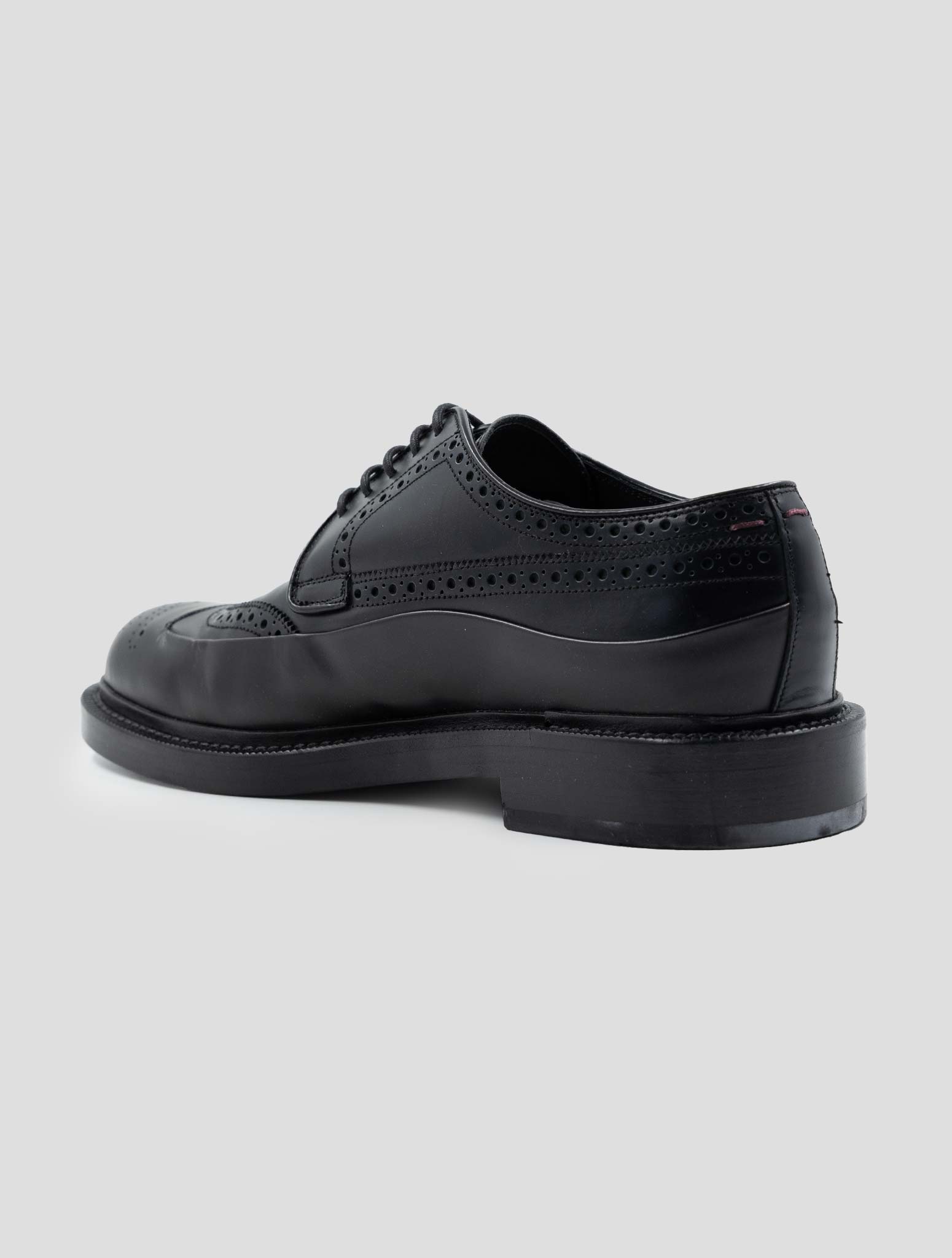 Kiton Black Leather Dress Shoes