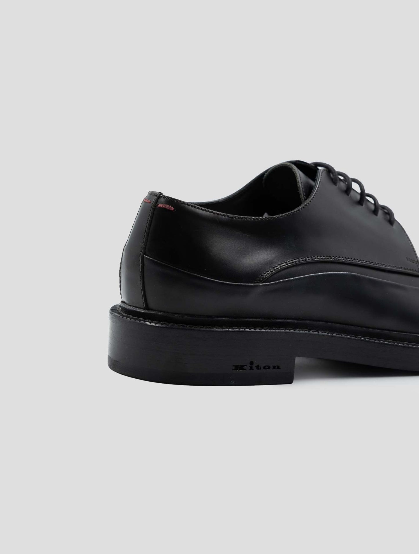 Kiton Black Leather Dress Shoes