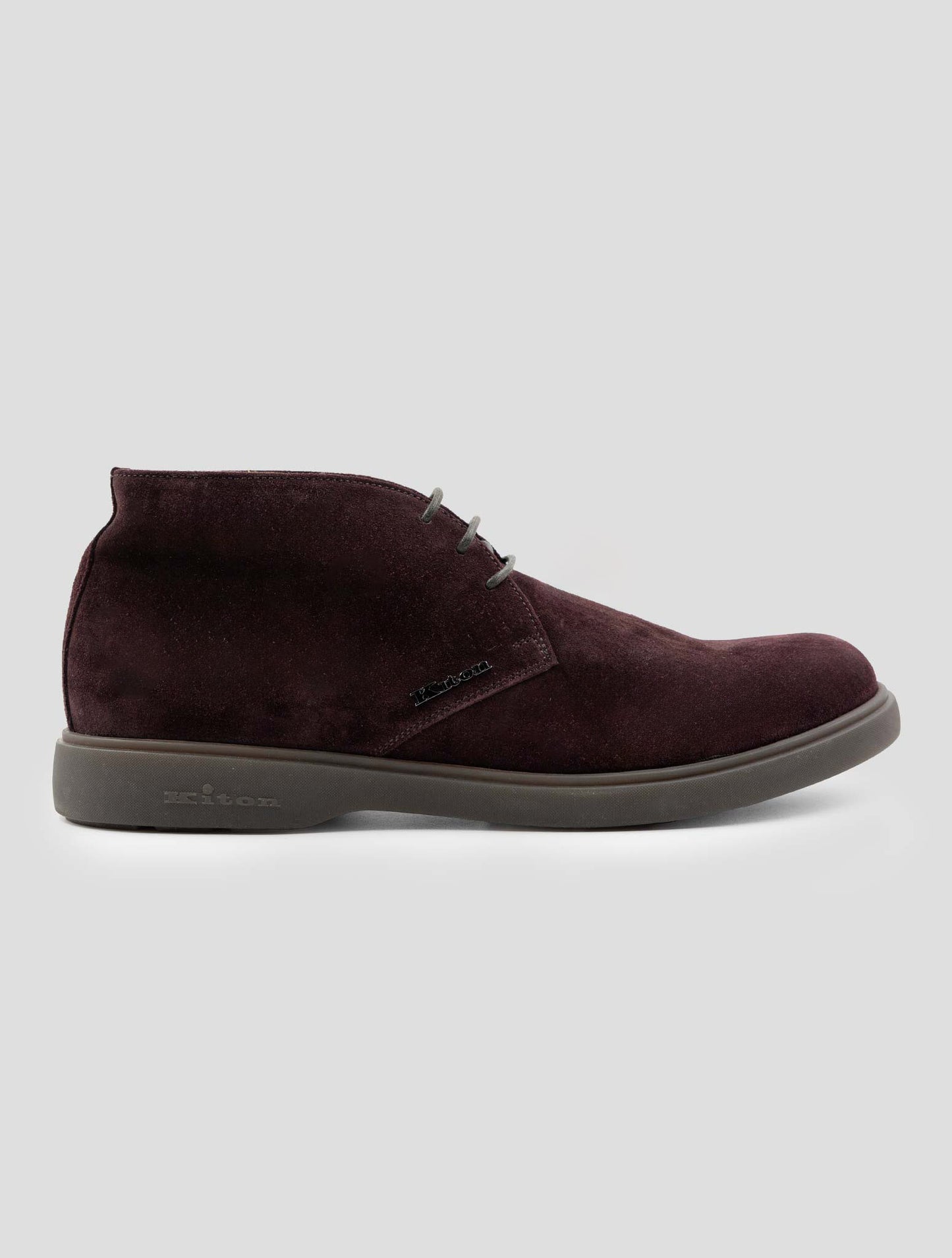 Kiton Bordeaux Leather Suede Boots