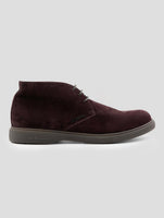 Kiton Bordeaux Leather Suede Boots