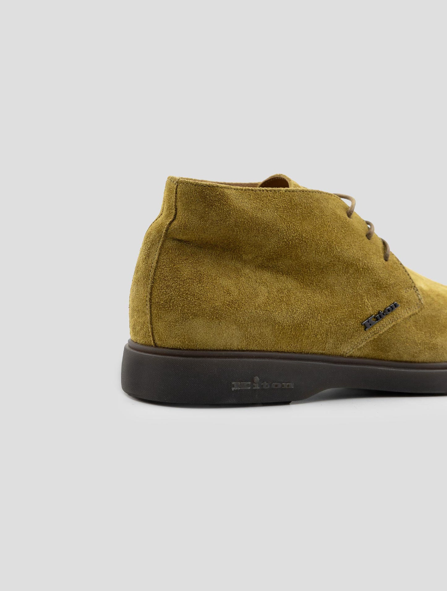 Kiton Beige Leather Suede Boots