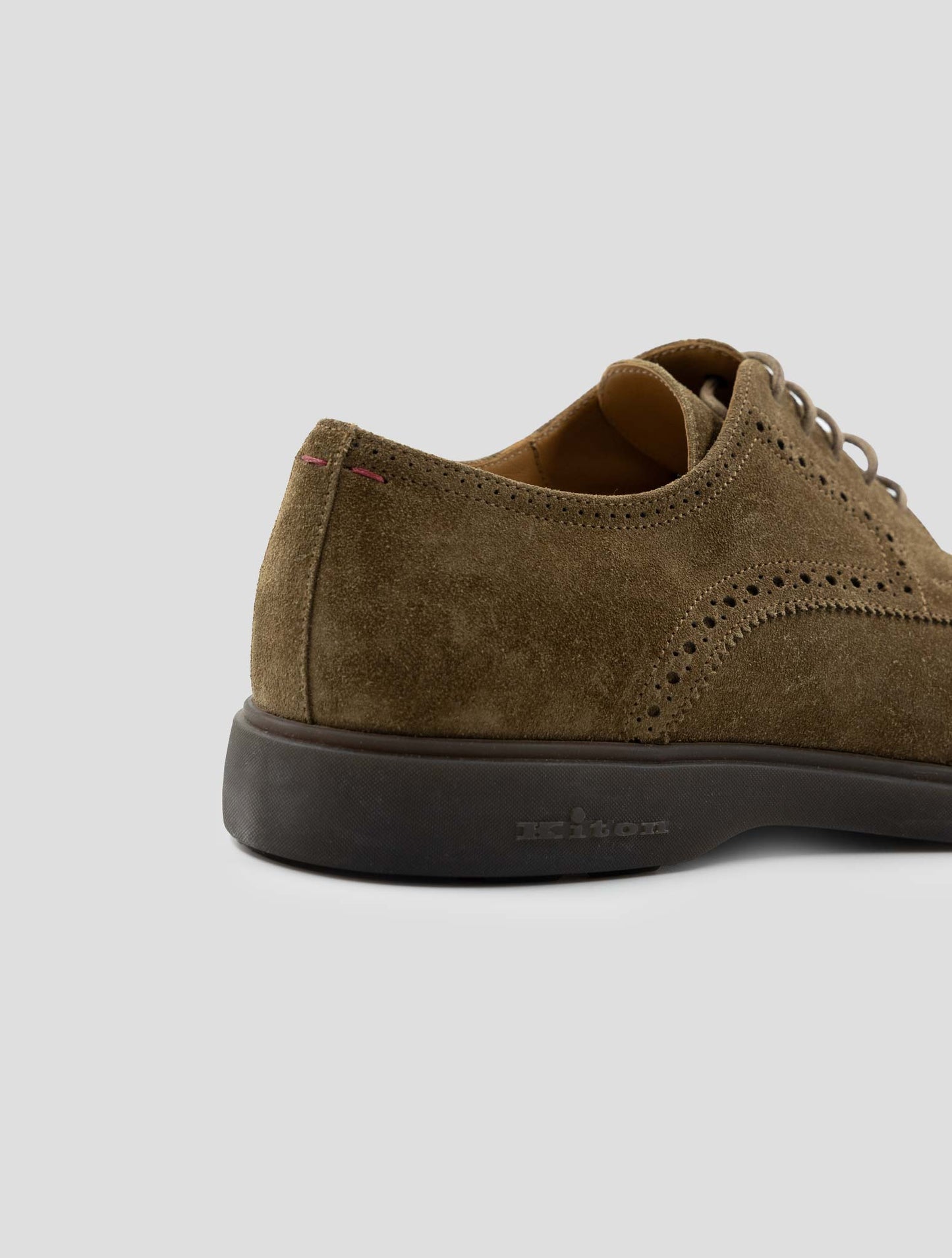 Kiton Brown Leather Suede Dress Shoes