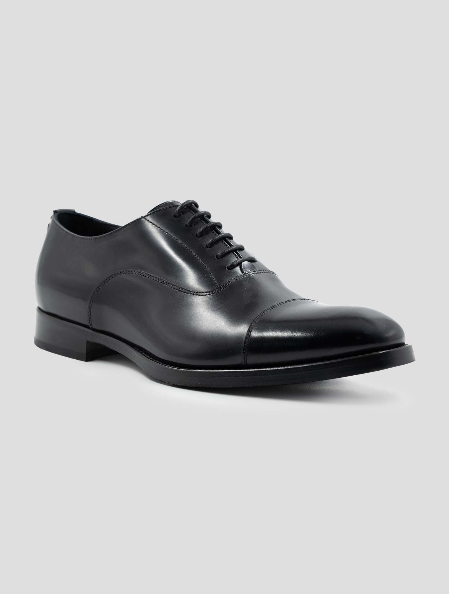 Kiton Black Leather Dress Shoes
