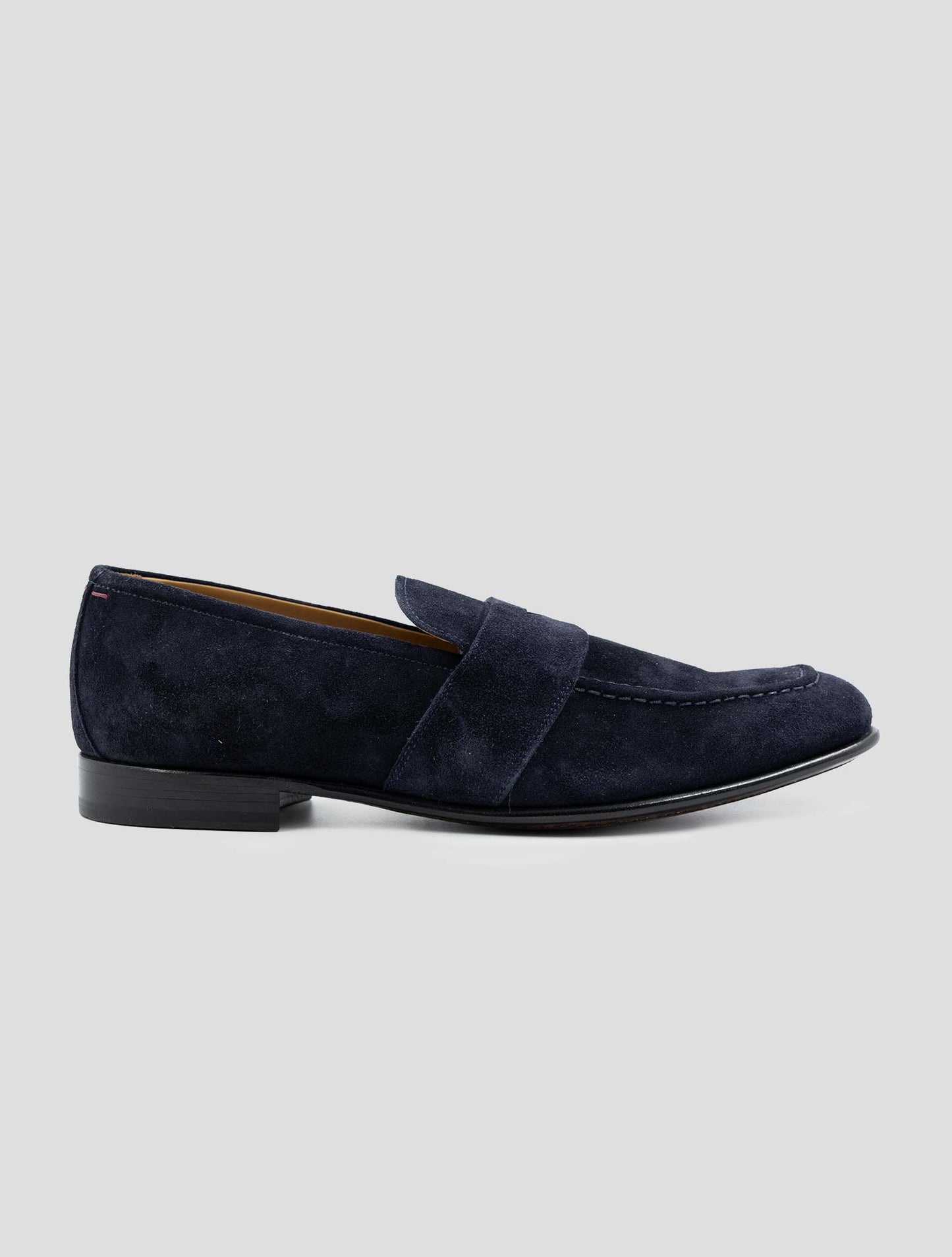 Kiton Blue Leather Suede Loafers