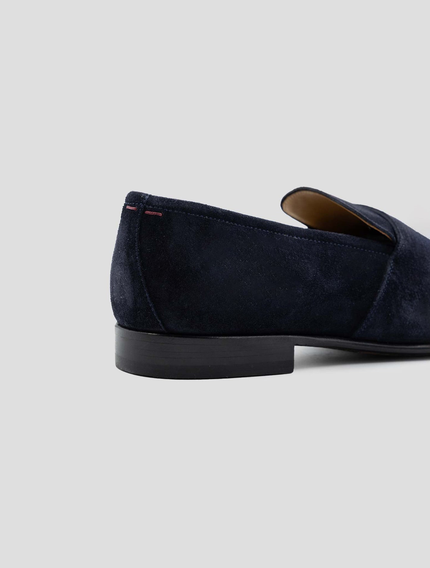 Kiton Blue Leather Suede Loafers