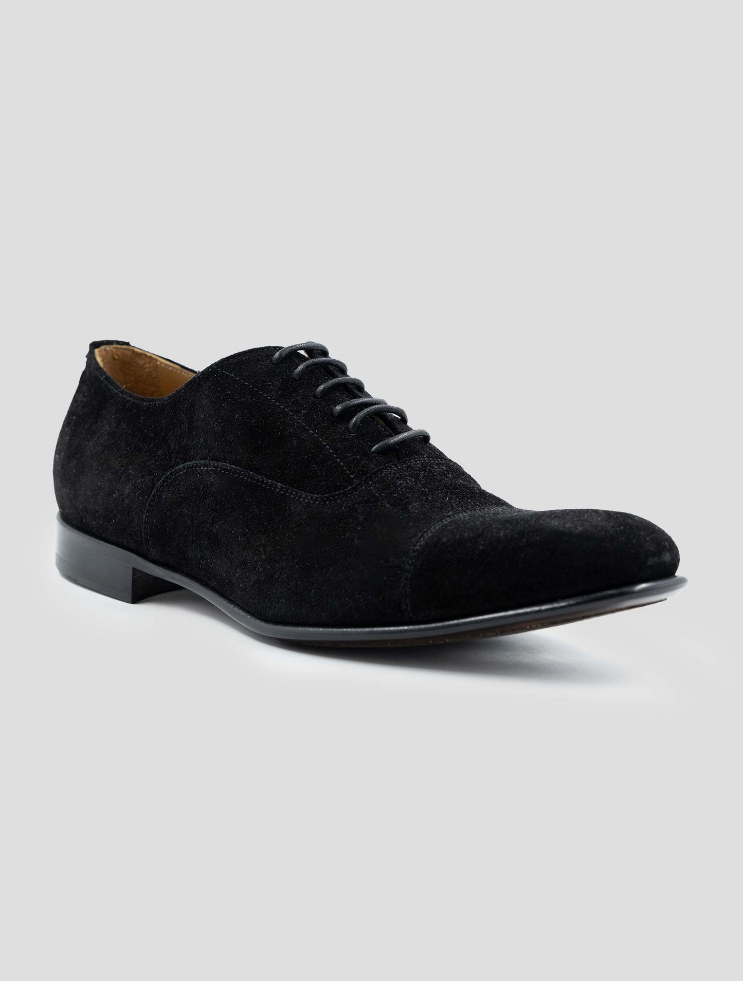 Kiton Black Leather Suede Dress Shoes