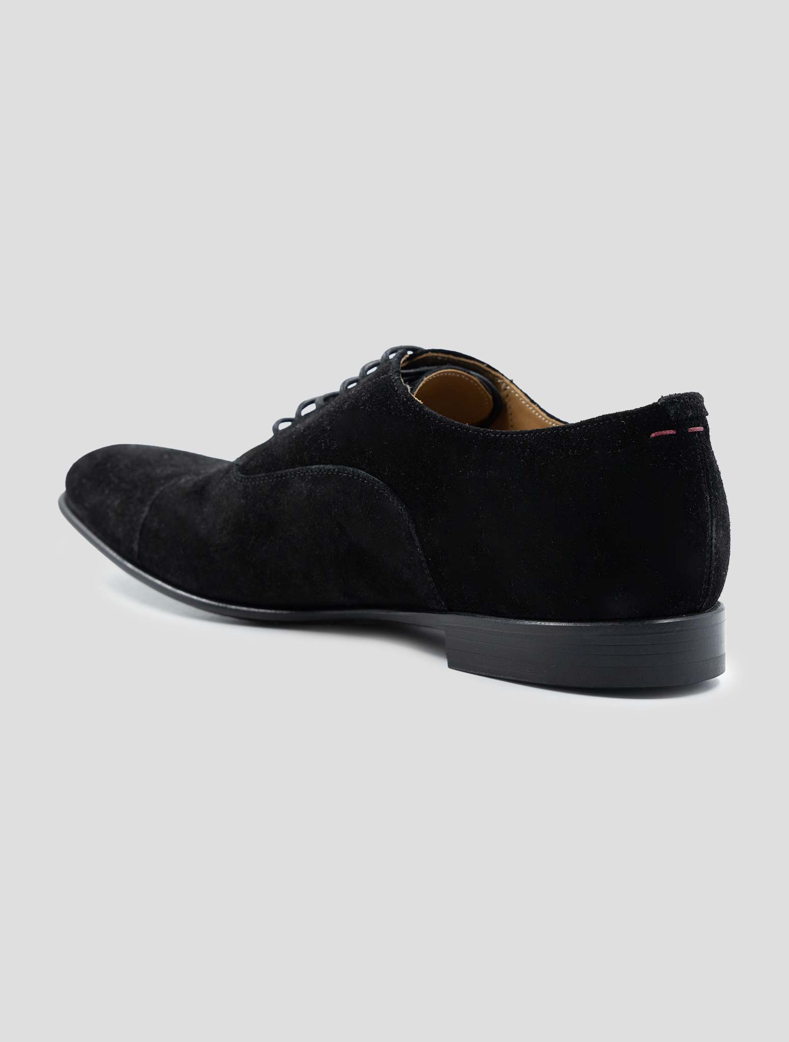 Kiton Black Leather Suede Dress Shoes