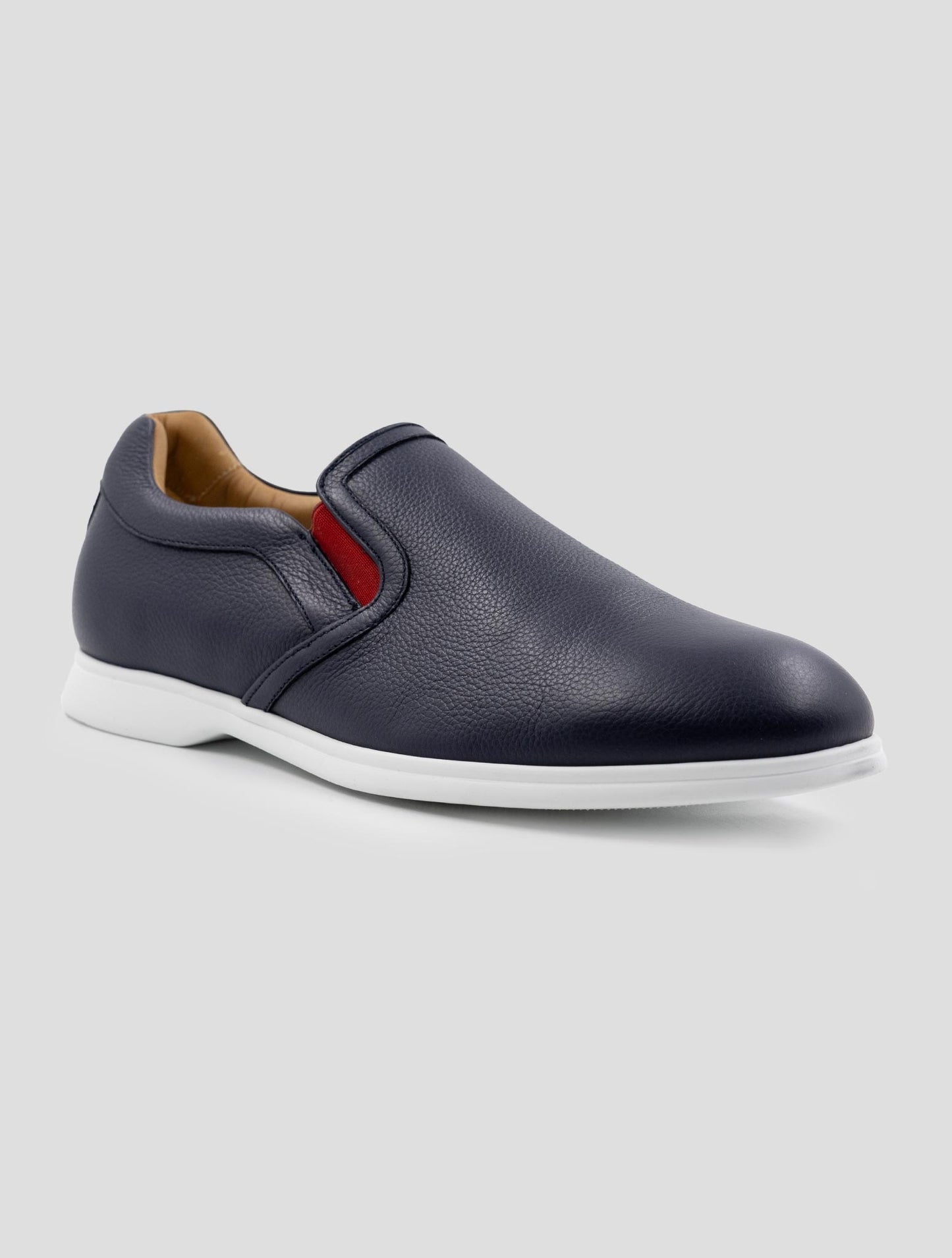 Kiton Blue Leather Loafers