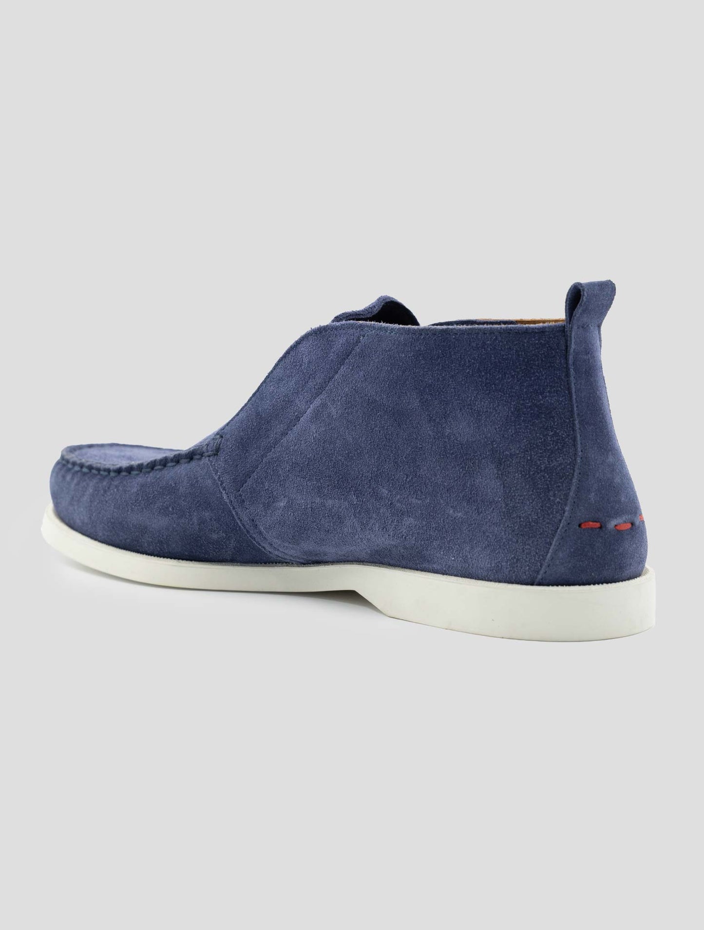 Kiton Blue Leather Suede Loafers